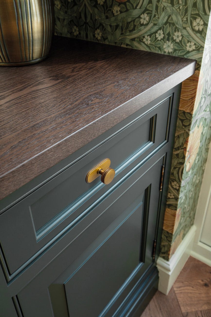 Goo-Ki Distinctive Artistic Engravings Single Hole Round Cabinet Knob Retro Flair Kitchen Hardware