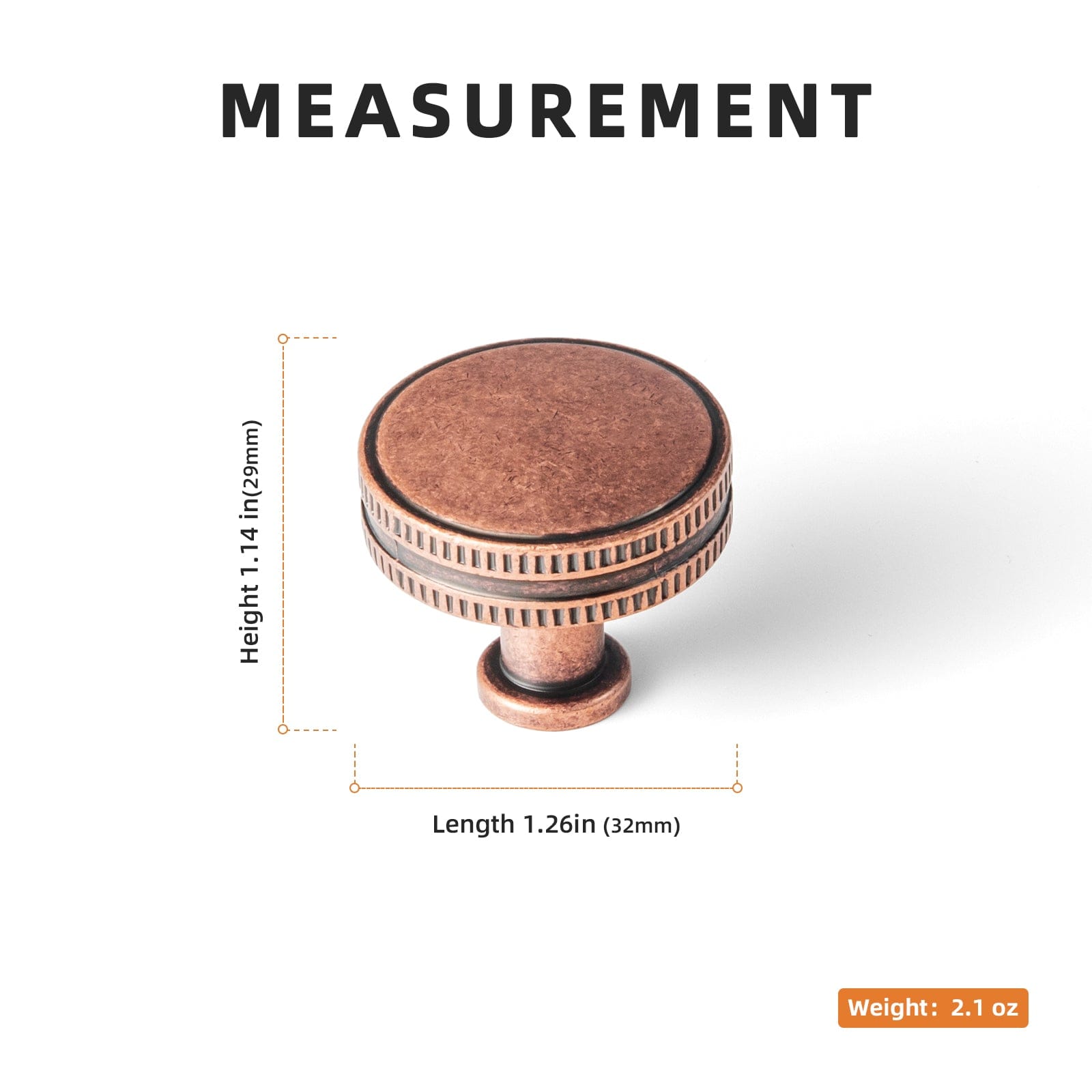 Goo-Ki Distinctive Artistic Engravings Single Hole Round Cabinet Knob Retro Flair Kitchen Hardware