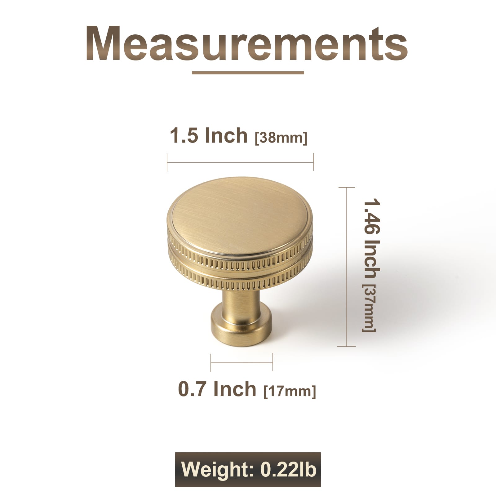 Goo-Ki Distinctive Artistic Engravings Single Hole Round Cabinet Knob Retro Flair Kitchen Hardware