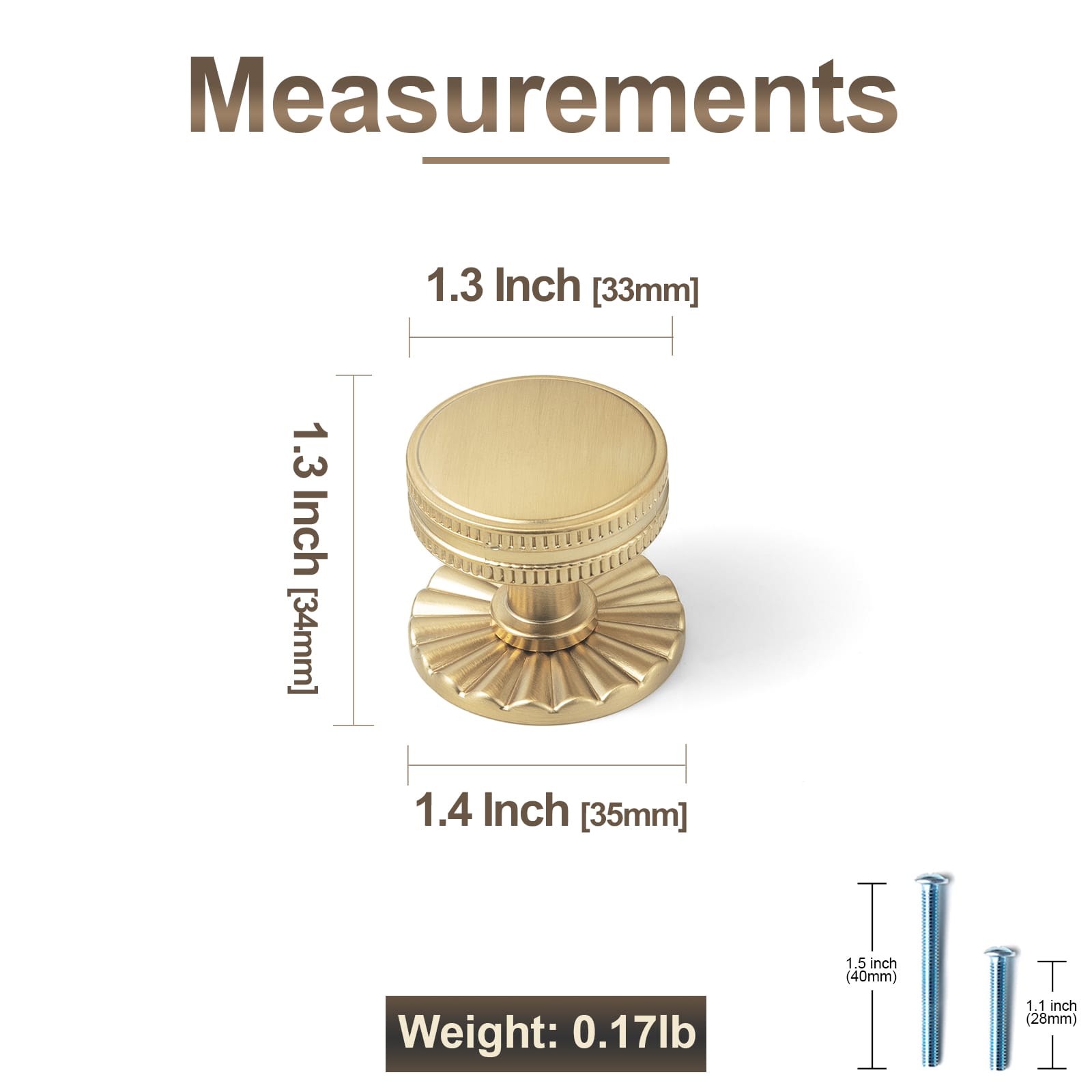 Goo-Ki Distinctive Artistic Engravings Single Hole Round Cabinet Knob Retro Flair Kitchen Hardware
