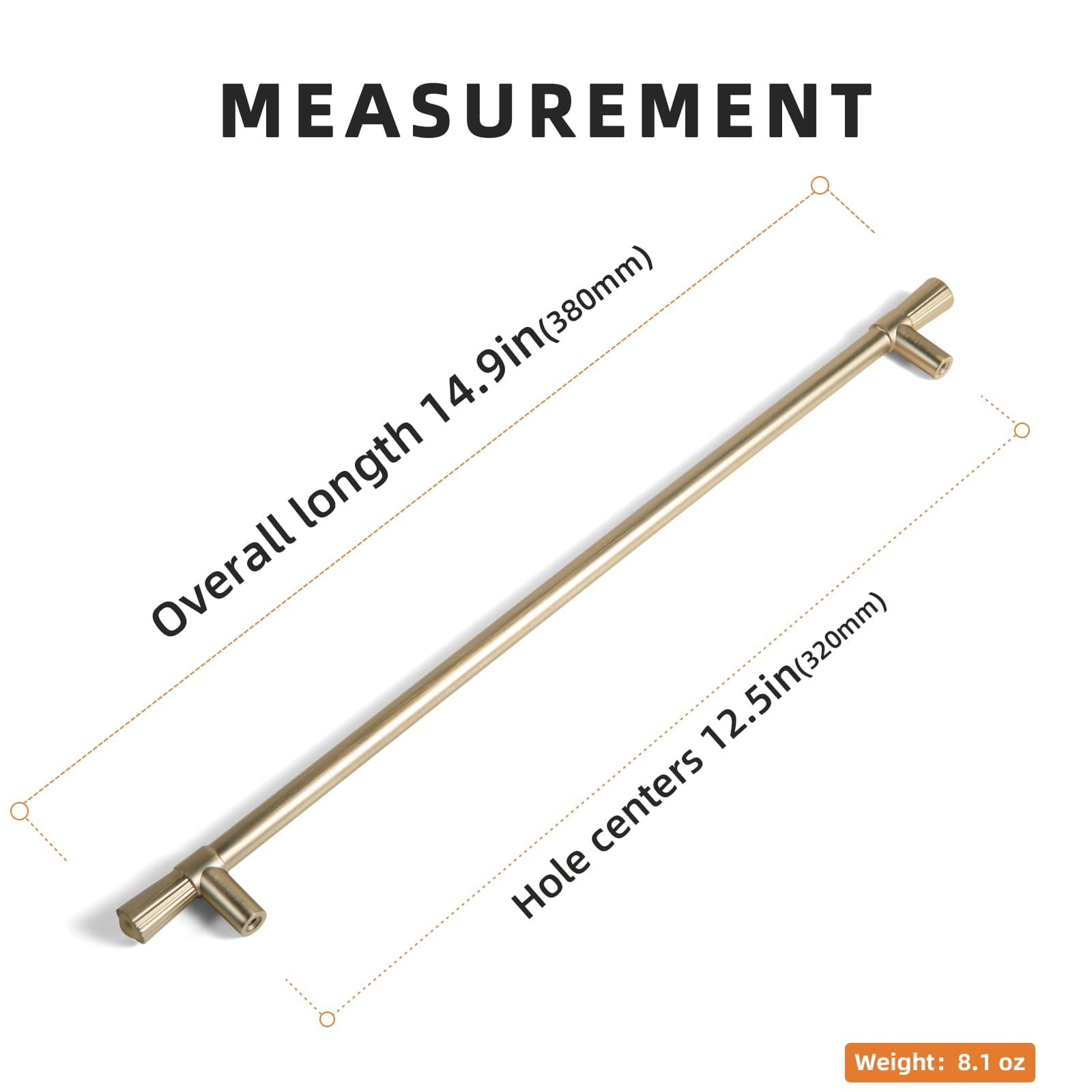 Goo-Ki Distinctive Stylish Zinc Alloy Cabinet Handles Featuring Textured Ribbed Ends