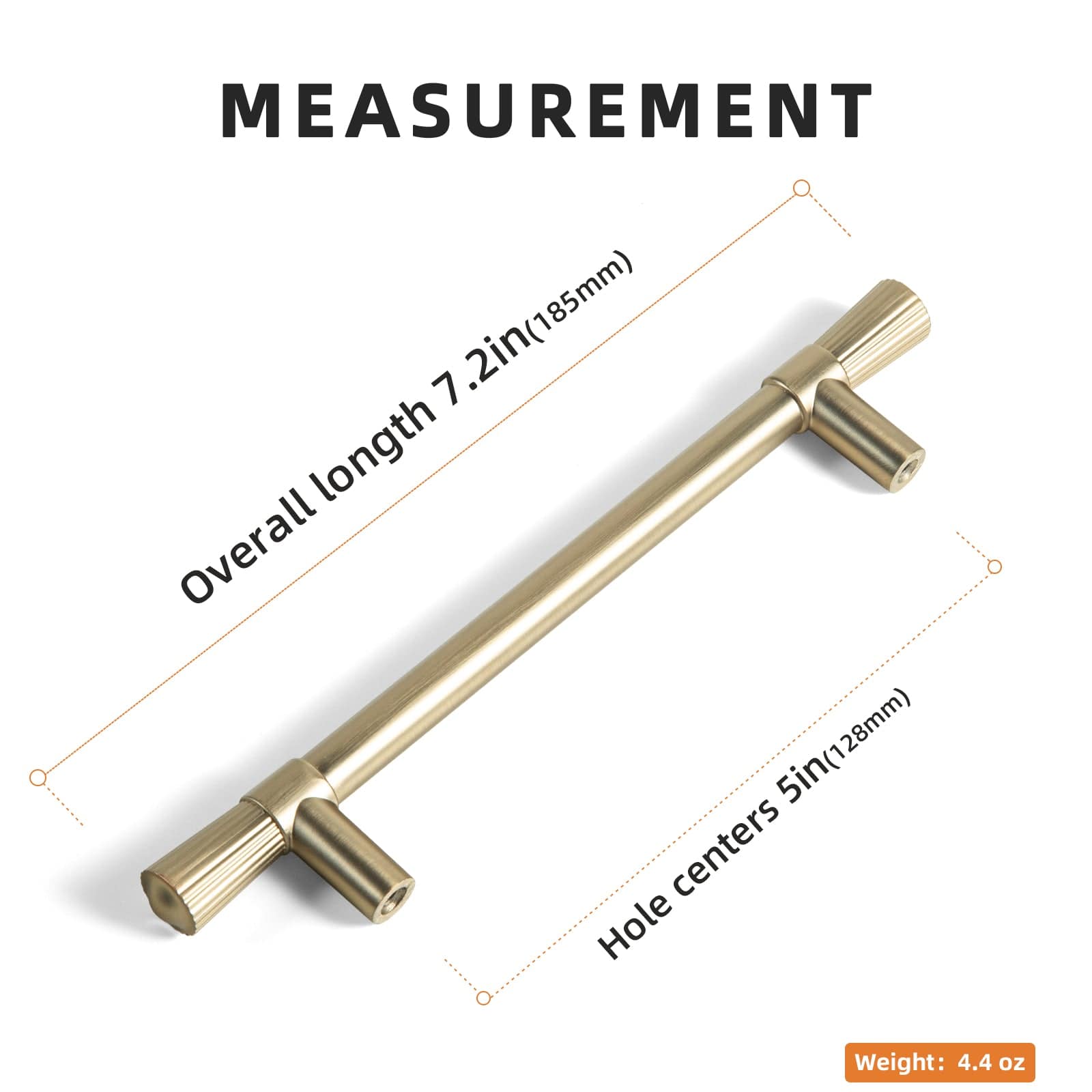 Goo-Ki Distinctive Stylish Zinc Alloy Cabinet Handles Featuring Textured Ribbed Ends