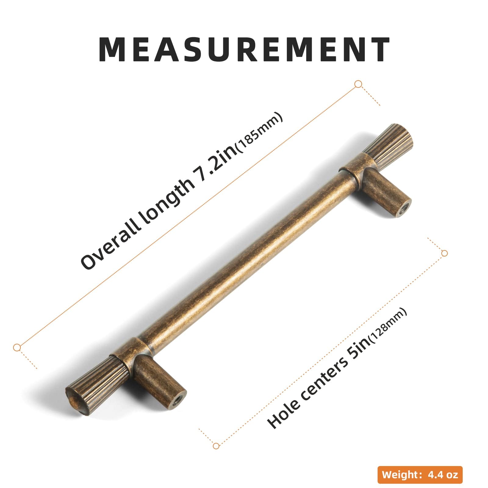 Goo-Ki Distinctive Stylish Zinc Alloy Cabinet Handles Featuring Textured Ribbed Ends