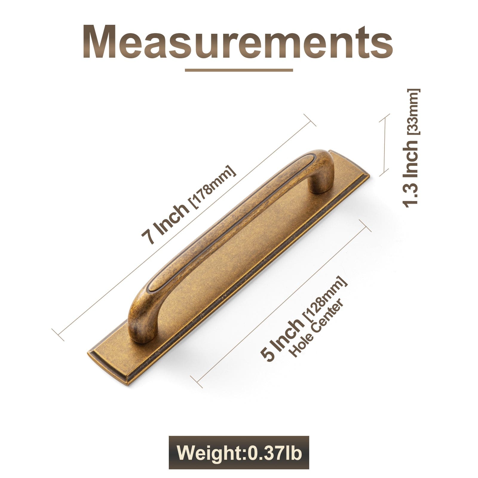 Goo-Ki Elegant Antique and Brushed Brass Bar Pull Cabinet Handles with Unique Design