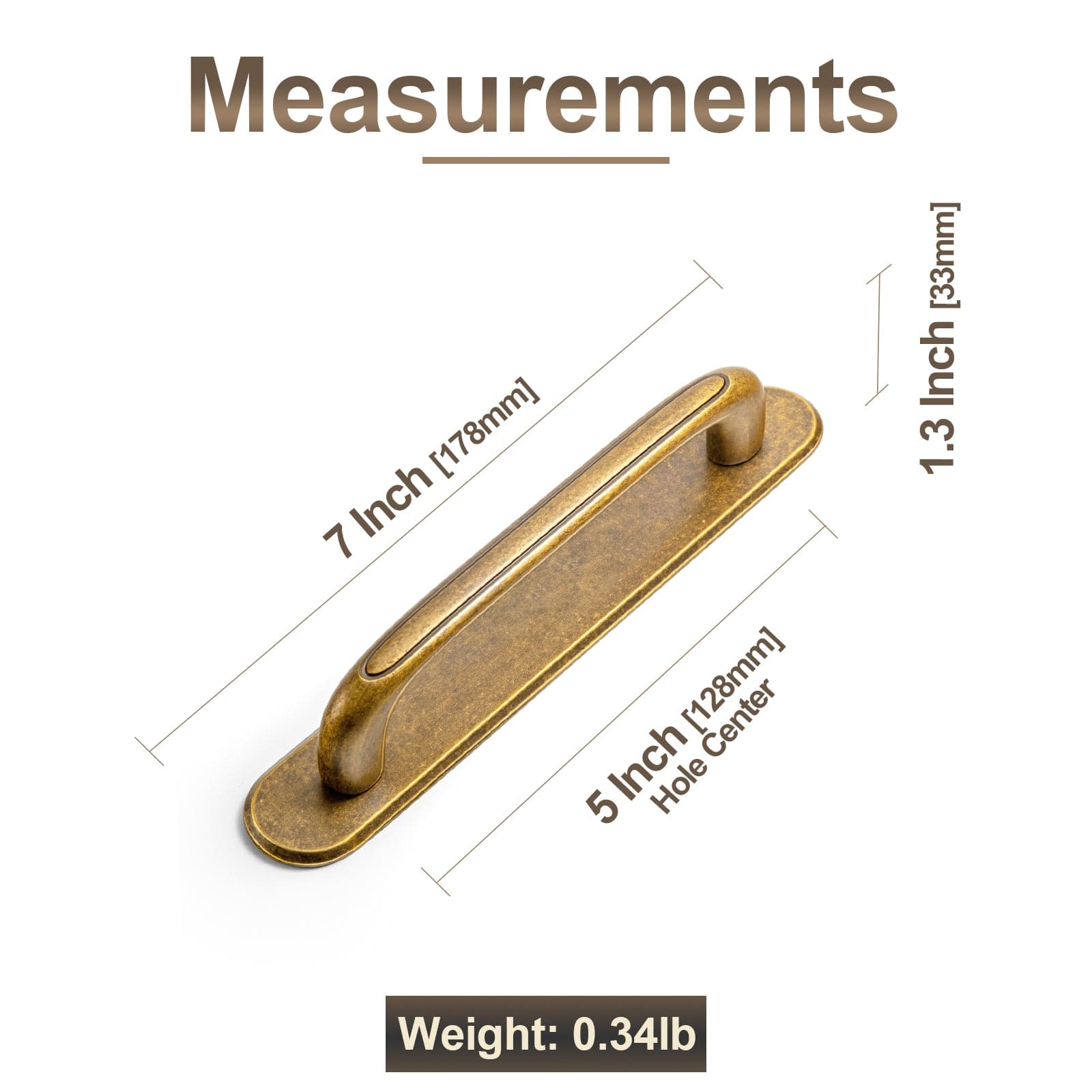 Goo-Ki Elegant Antique and Brushed Brass Bar Pull Cabinet Handles with Unique Design