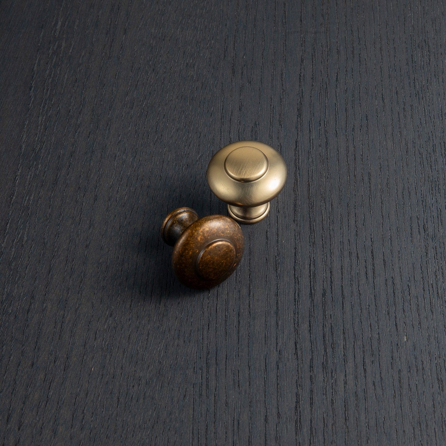 Goo-Ki Elegant Mushroom Silhouette Antique Cabinet Knobs Round Retro Style Dresser Knobs