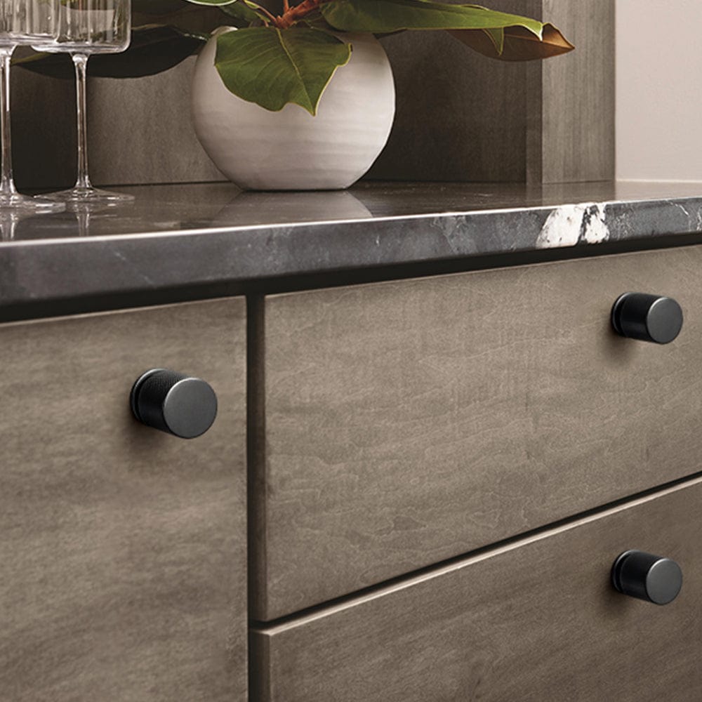 Goo-Ki Elegant Textured Vintage Knobs for Furniture Knurled Aluminum Cabinet Knobs