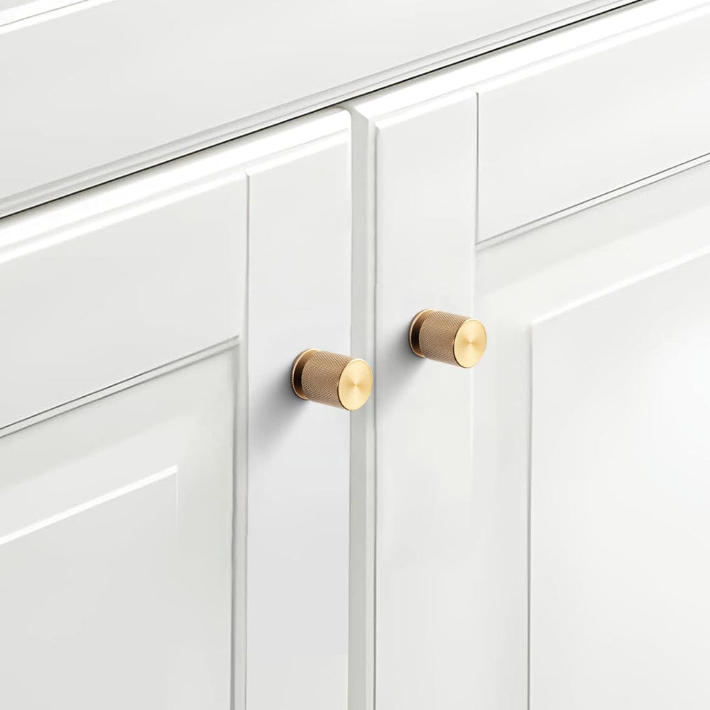 Goo-Ki Elegant Textured Vintage Knobs for Furniture Knurled Aluminum Cabinet Knobs