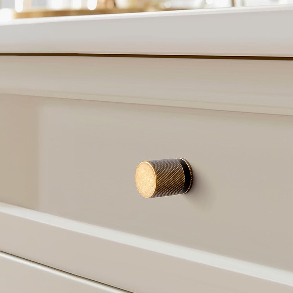 Goo-Ki Elegant Textured Vintage Knobs for Furniture Knurled Aluminum Cabinet Knobs