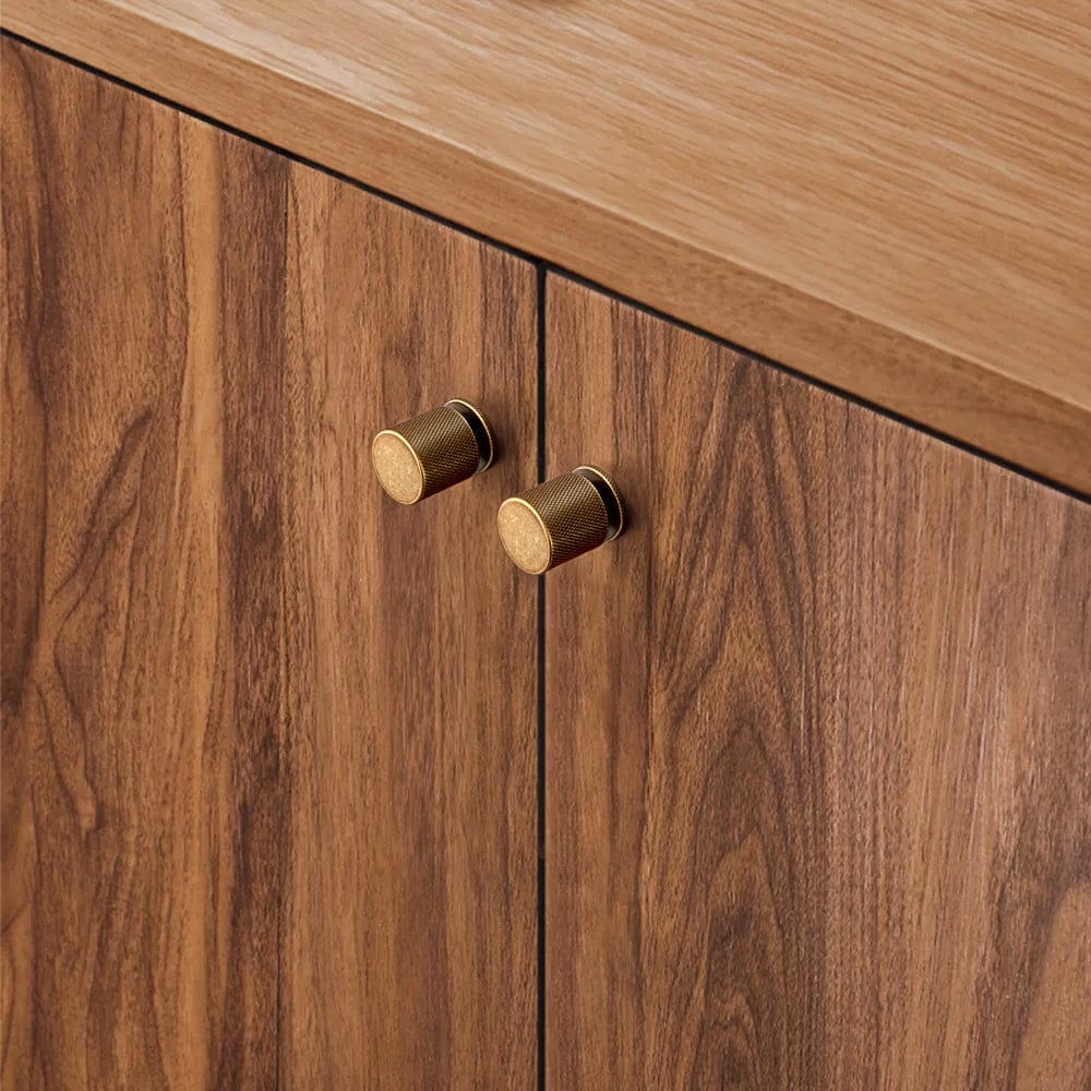 Goo-Ki Elegant Textured Vintage Knobs for Furniture Knurled Aluminum Cabinet Knobs