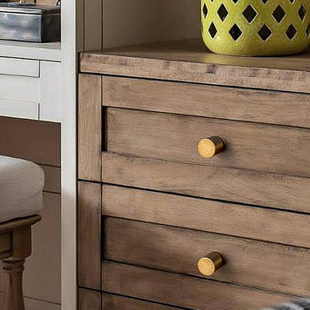 Goo-Ki Elegant Textured Vintage Knobs for Furniture Knurled Aluminum Cabinet Knobs
