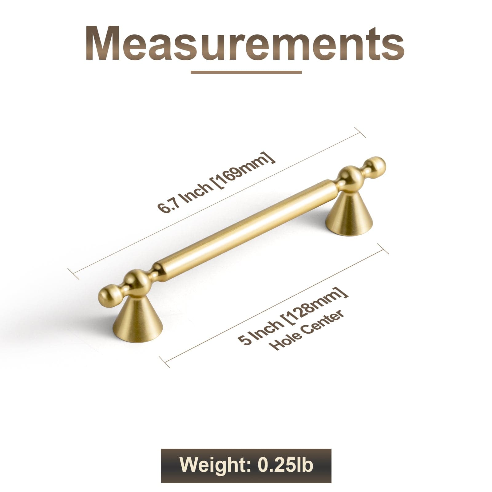 Goo-Ki Elegant Zinc Alloy Cabinet Handles - Sleek Cylindrical with Decorative Spherical Ends