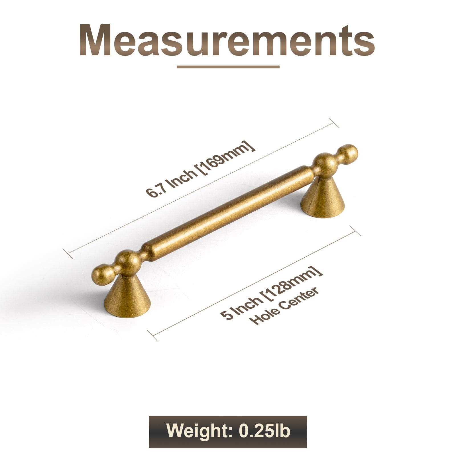 Goo-Ki Elegant Zinc Alloy Cabinet Handles - Sleek Cylindrical with Decorative Spherical Ends