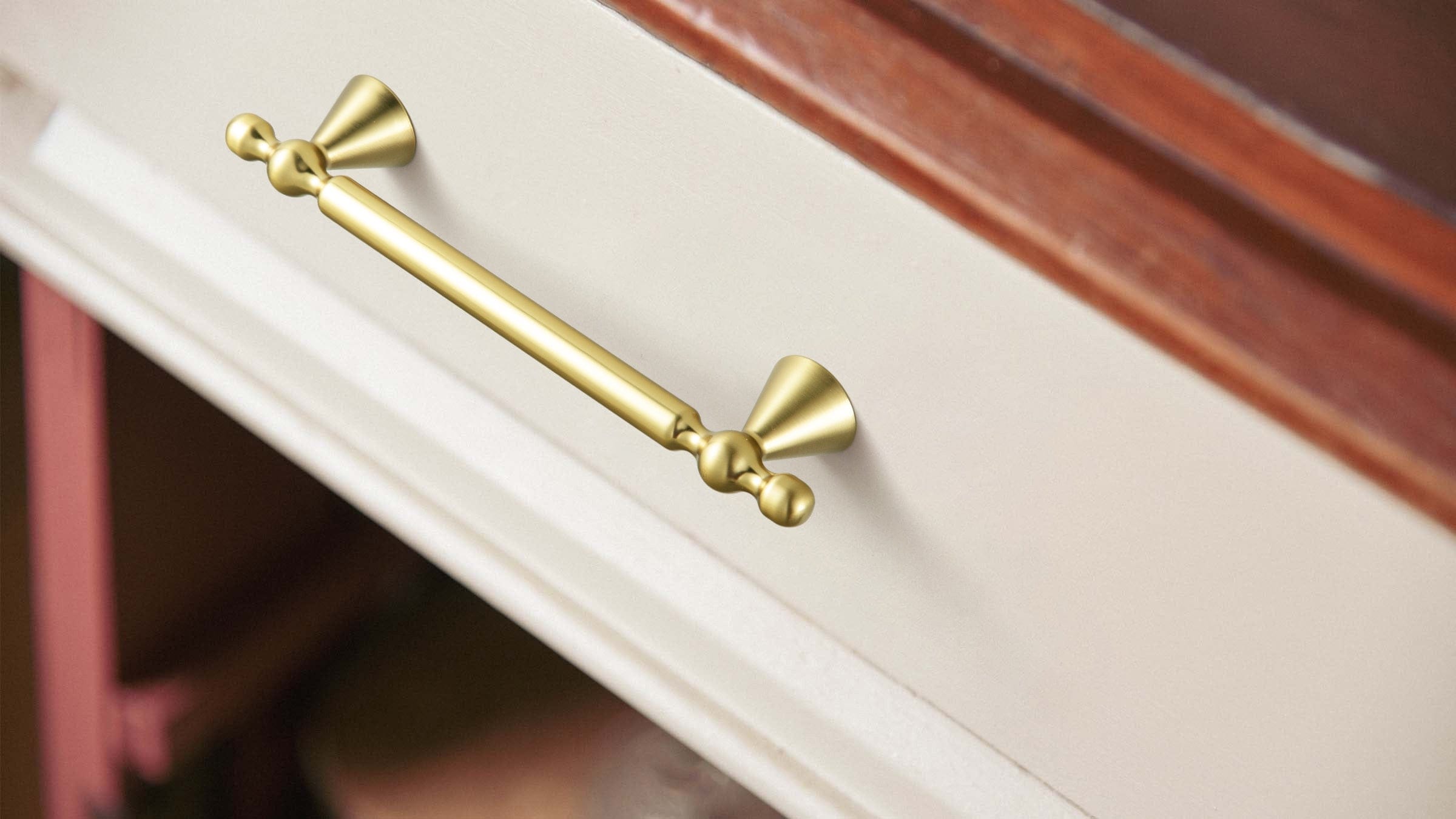 Goo-Ki Elegant Zinc Alloy Cabinet Handles - Sleek Cylindrical with Decorative Spherical Ends