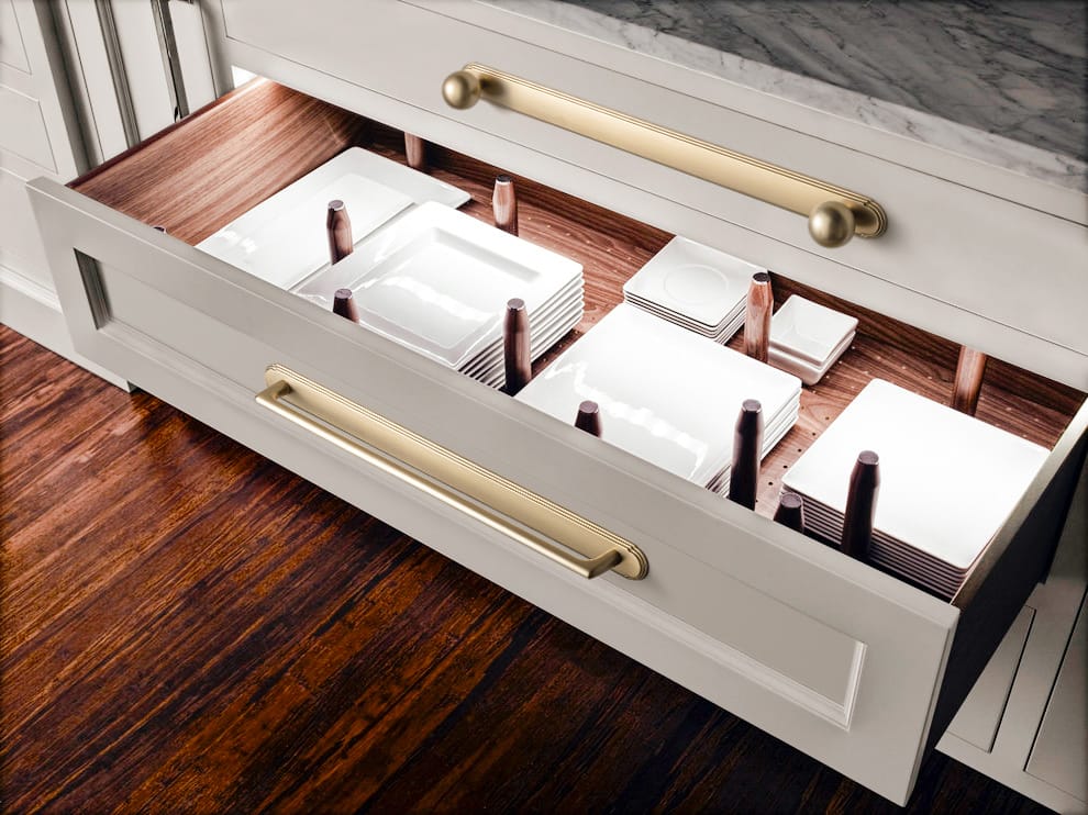 Goo-Ki 【EU Order】Classic Cabinet Bar Pulls with Back Plate Zinc Alloy Cabinet Handle with Long Back Plate