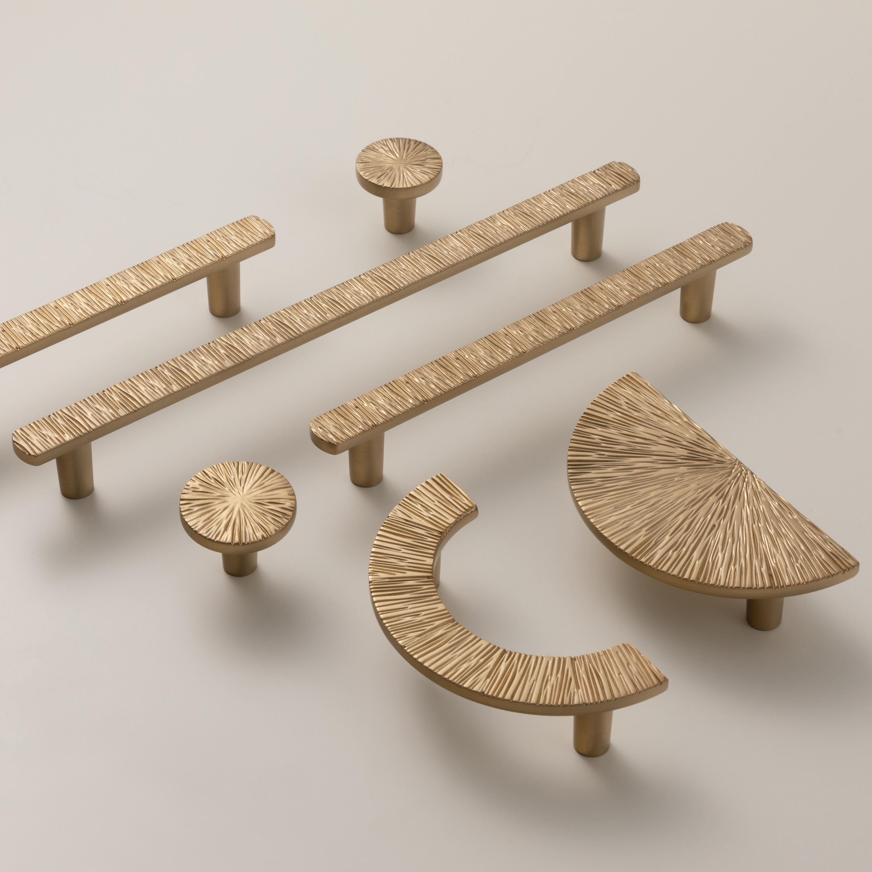 Goo-Ki 【EU Order】Striped Hammerline Champagne Bronze Cabinet Pulls Light Luxury Elegant Kitchen Hardware