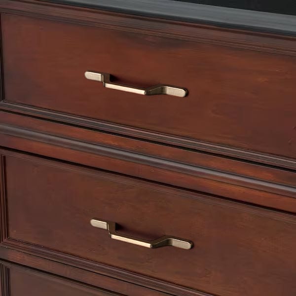 Goo-Ki European Style Retro Brass Drawer Pulls for Dresser Cupboard Vintage Bronze Bar Pulls