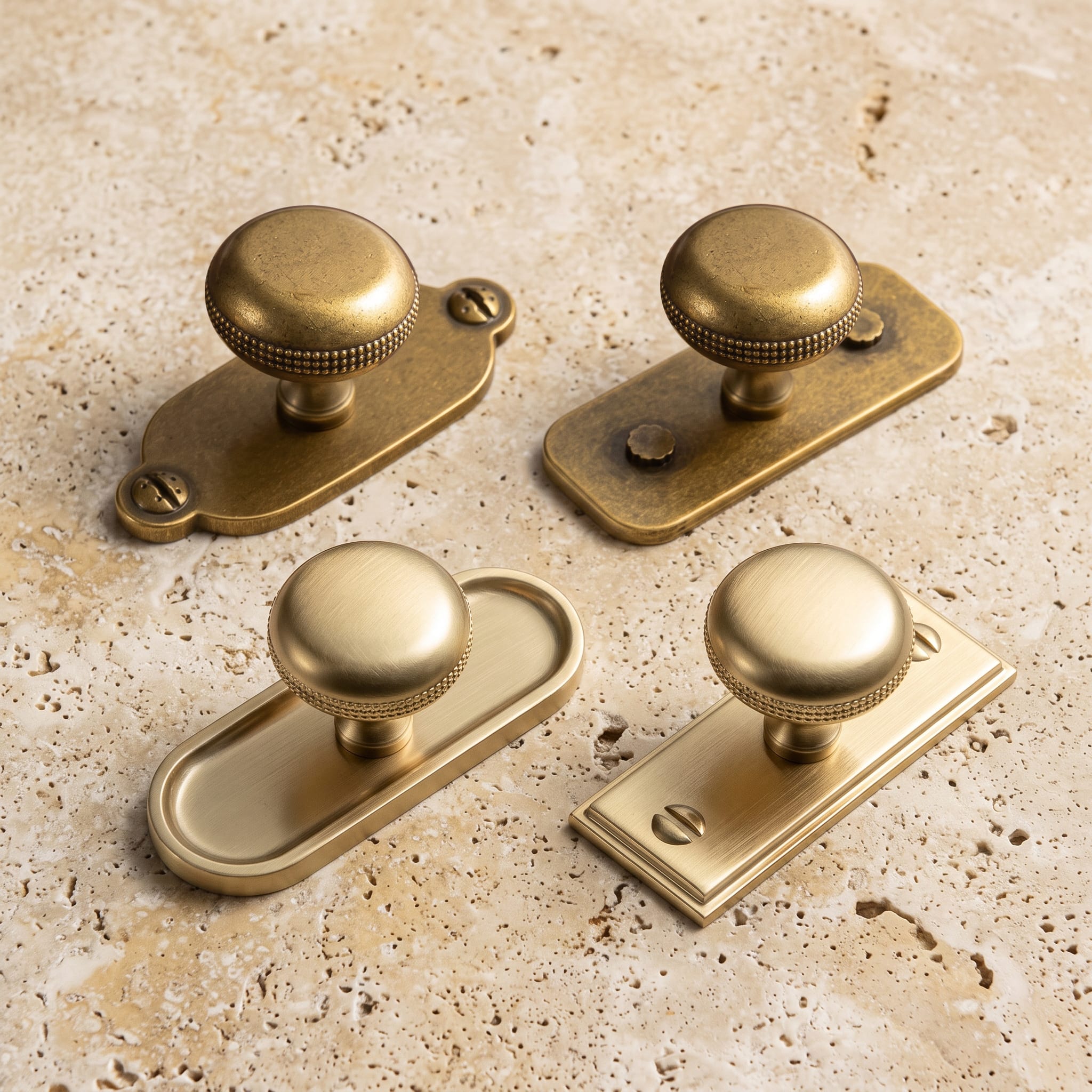 Goo-Ki Farmhouse Rustic Round Cabinet Knobs Decorative Cabinet Knobs with Beaded Detailing