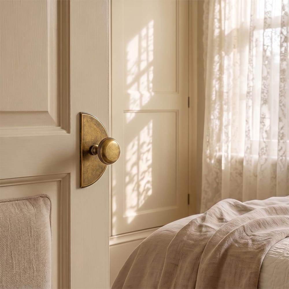 Goo-Ki Farmhouse Rustic Round Cabinet Knobs Decorative Cabinet Knobs with Beaded Detailing