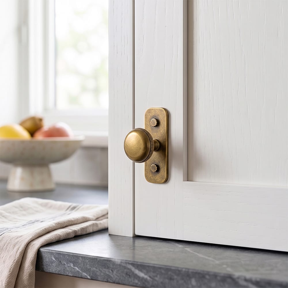 Goo-Ki Farmhouse Rustic Round Cabinet Knobs Decorative Cabinet Knobs with Beaded Detailing