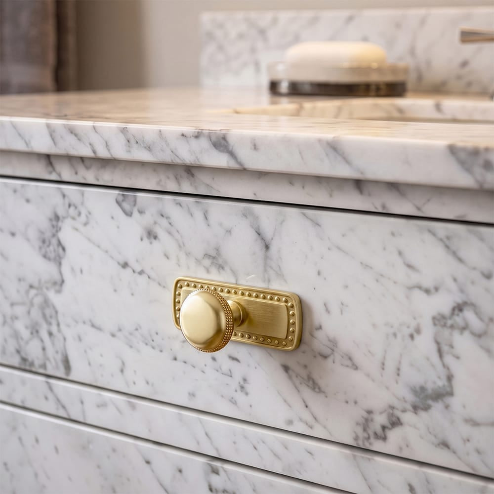 Goo-Ki Farmhouse Rustic Round Cabinet Knobs Decorative Cabinet Knobs with Beaded Detailing