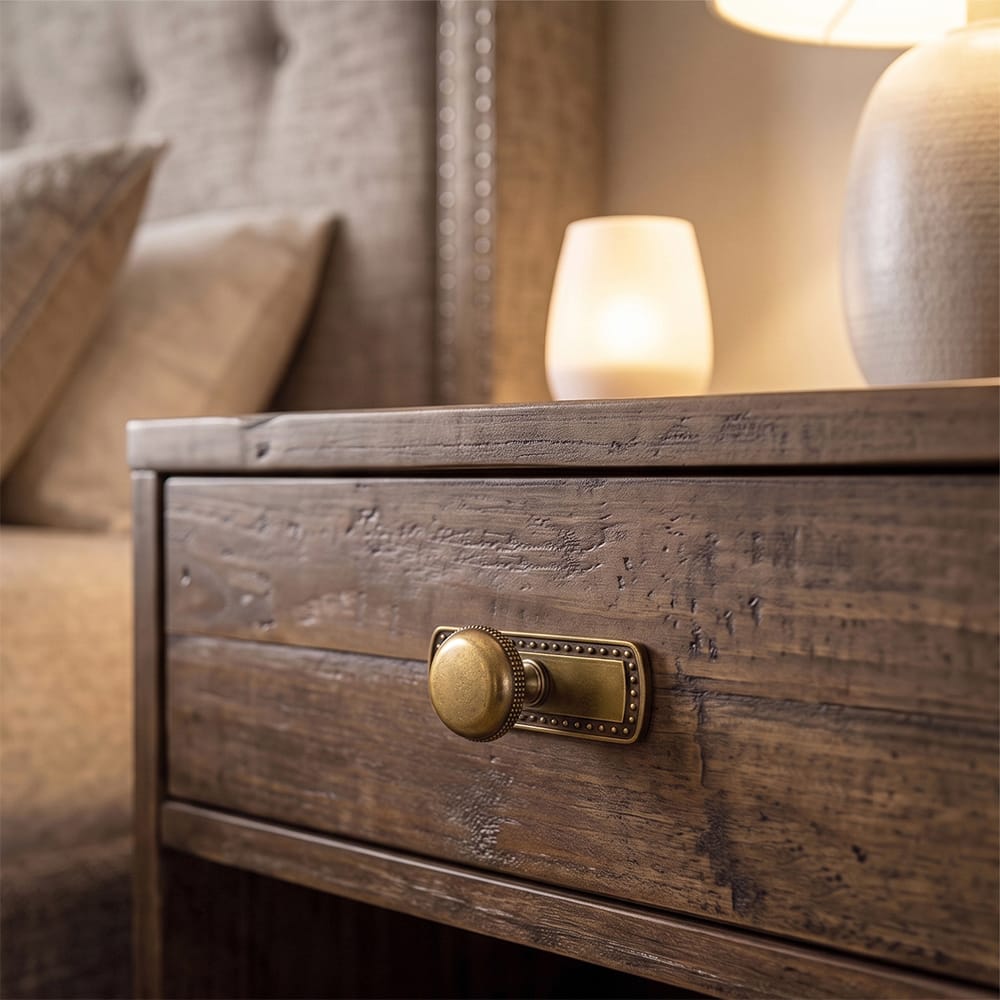Goo-Ki Farmhouse Rustic Round Cabinet Knobs Decorative Cabinet Knobs with Beaded Detailing
