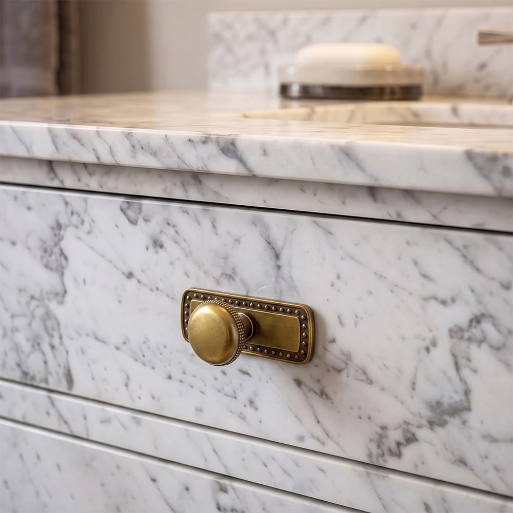 Goo-Ki Farmhouse Rustic Round Cabinet Knobs Decorative Cabinet Knobs with Beaded Detailing