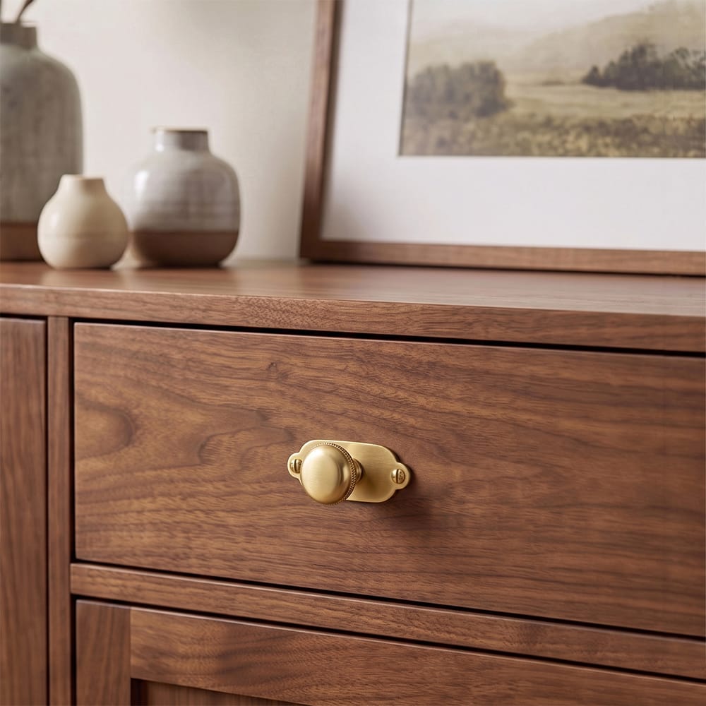 Goo-Ki Farmhouse Rustic Round Cabinet Knobs Decorative Cabinet Knobs with Beaded Detailing