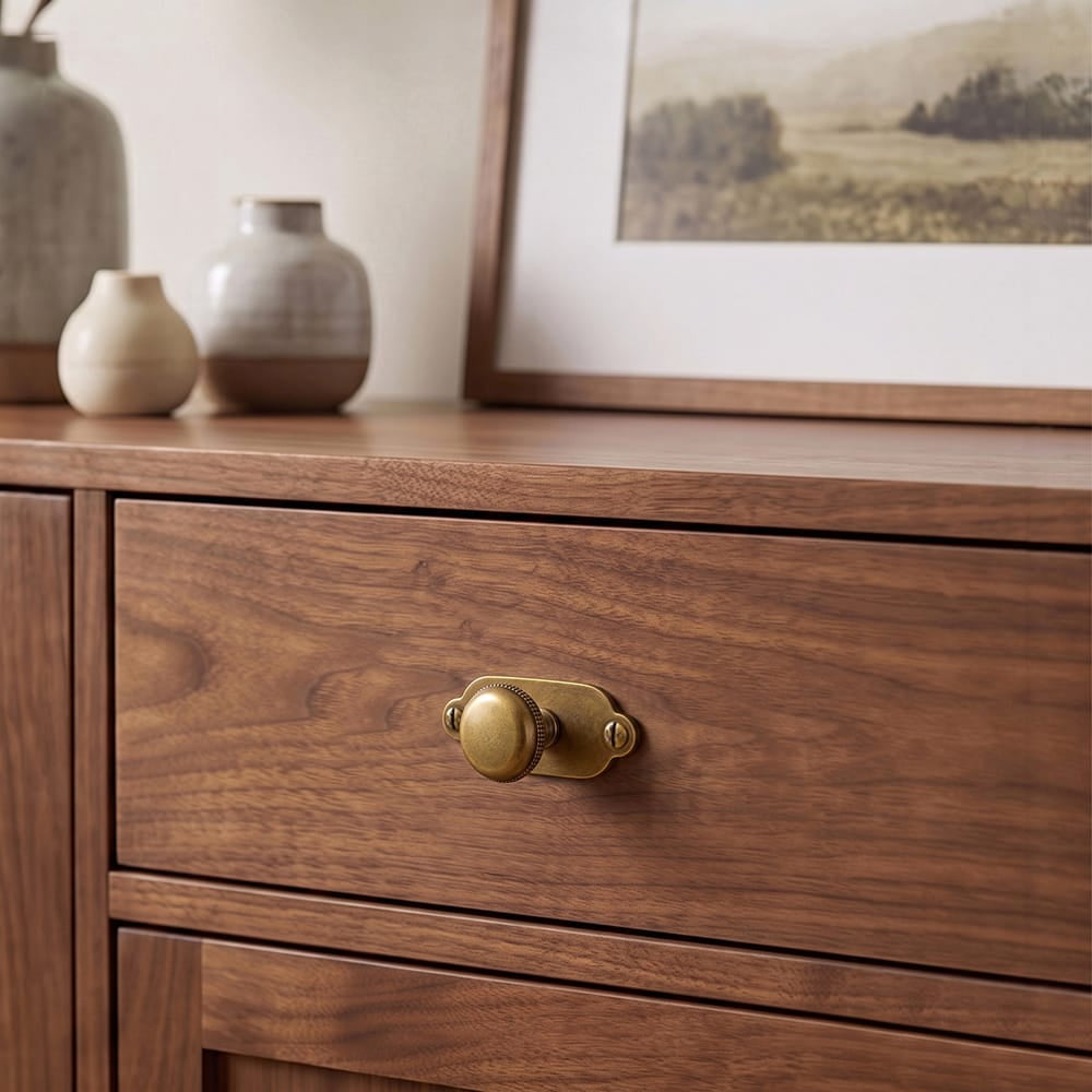Goo-Ki Farmhouse Rustic Round Cabinet Knobs Decorative Cabinet Knobs with Beaded Detailing