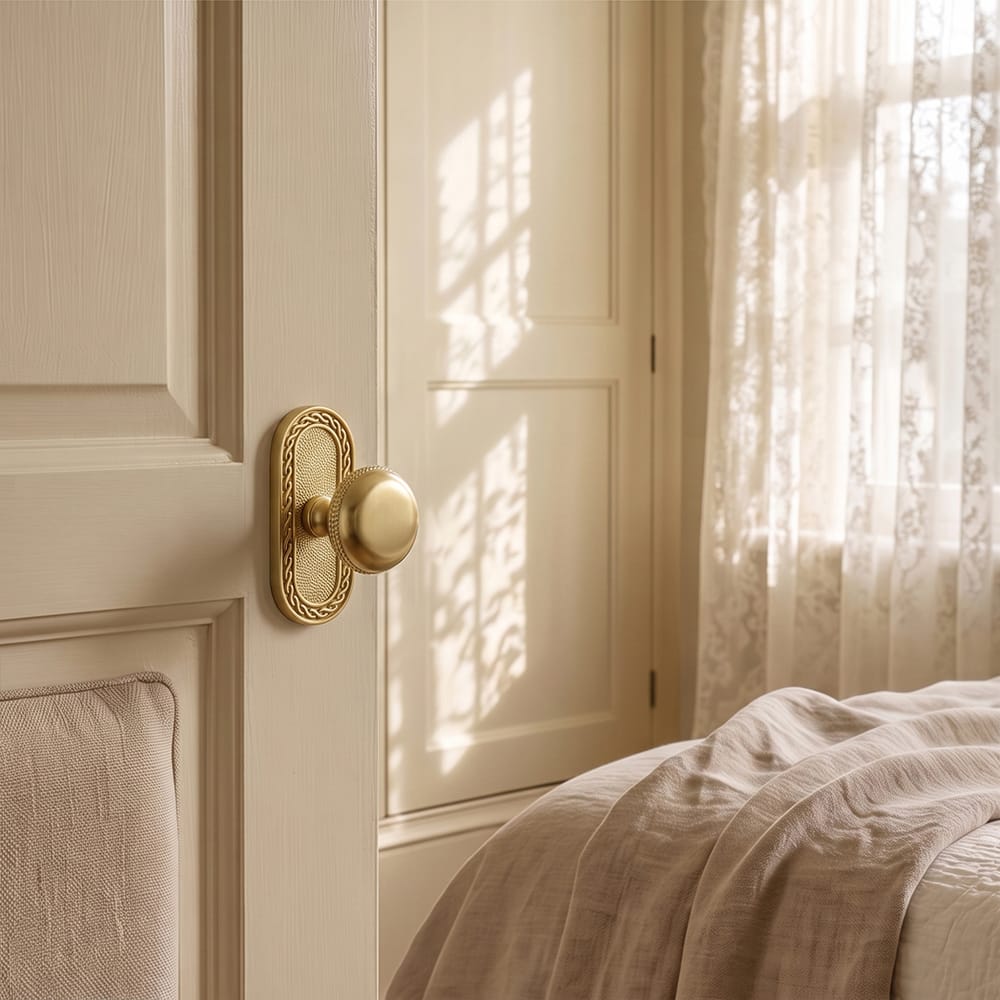 Goo-Ki Farmhouse Rustic Round Cabinet Knobs Decorative Cabinet Knobs with Beaded Detailing