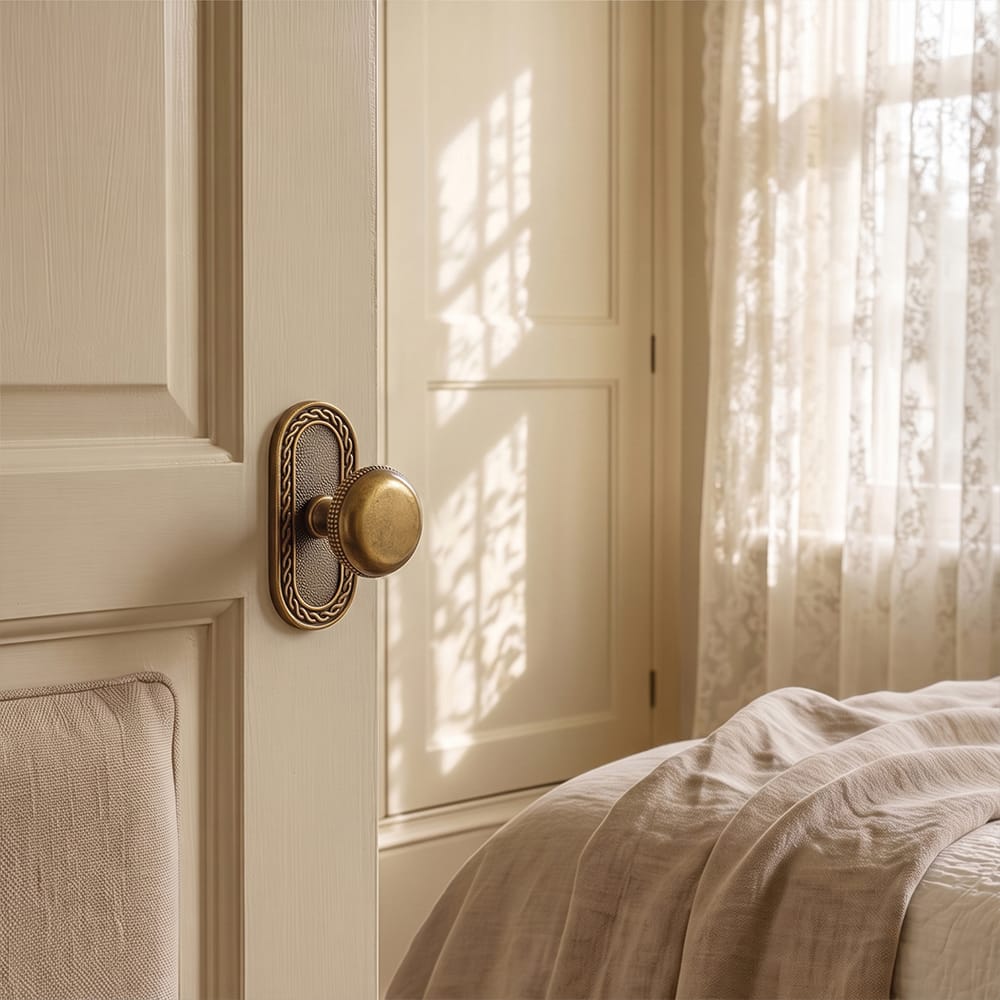 Goo-Ki Farmhouse Rustic Round Cabinet Knobs Decorative Cabinet Knobs with Beaded Detailing