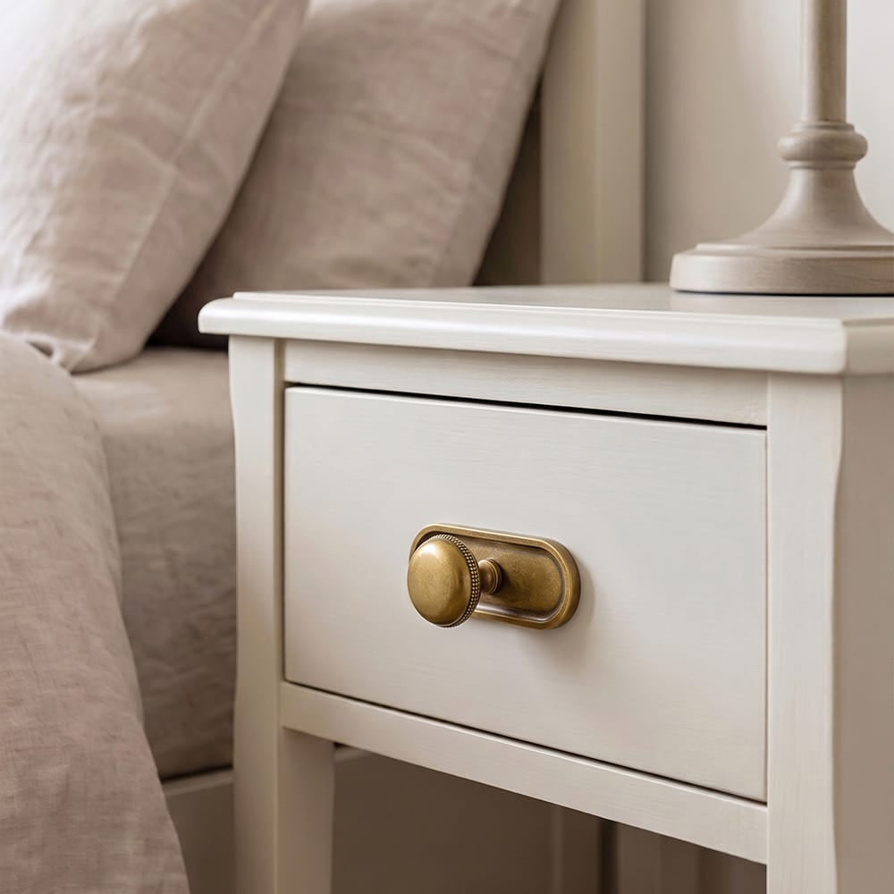 Goo-Ki Farmhouse Rustic Round Cabinet Knobs Decorative Cabinet Knobs with Beaded Detailing