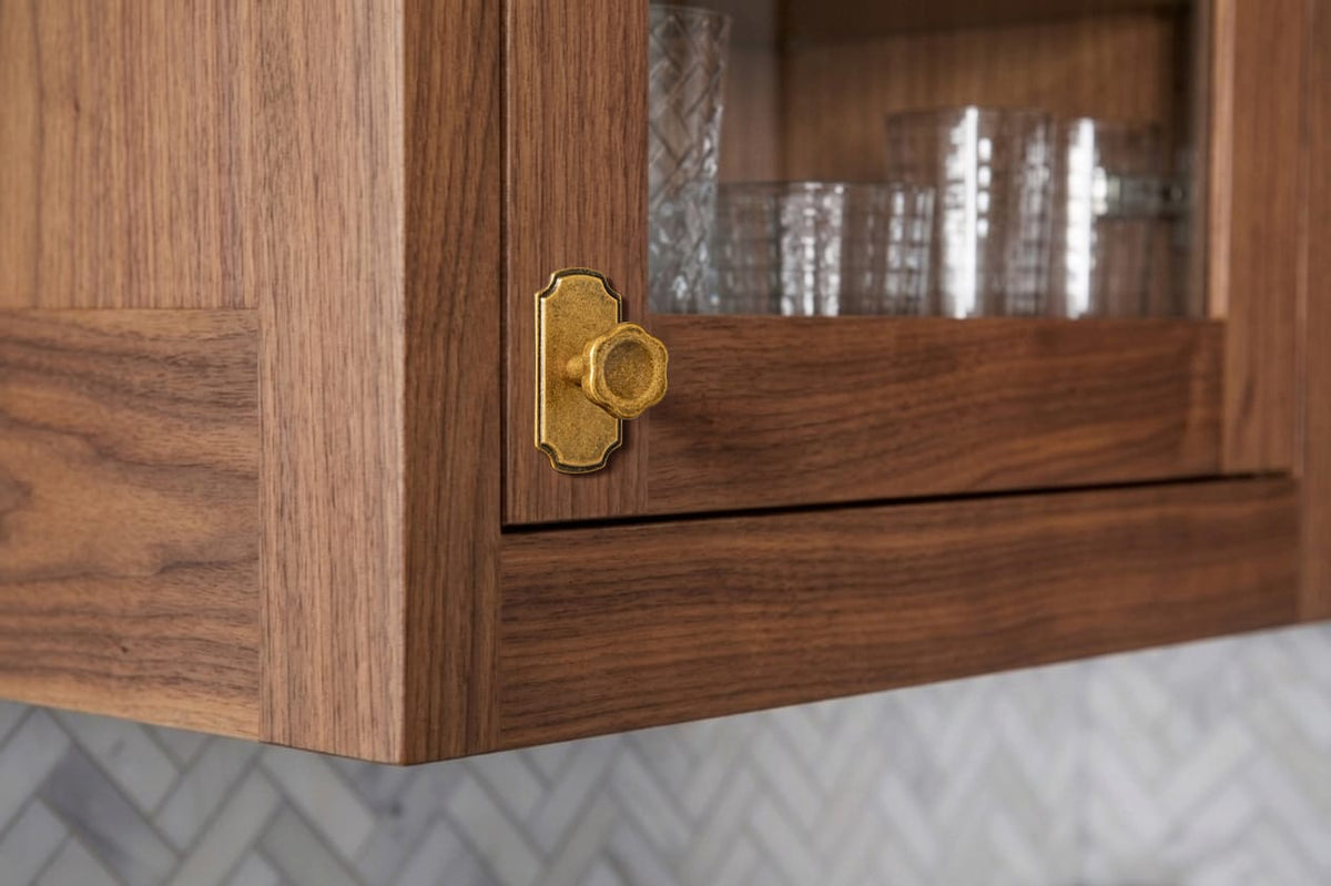 Goo-Ki Floral Zinc Alloy Cabinet Knobs with Decorative Backplates, Assorted Multi-Shape Base Plates Furniture Drawer Knobs for Cabinet