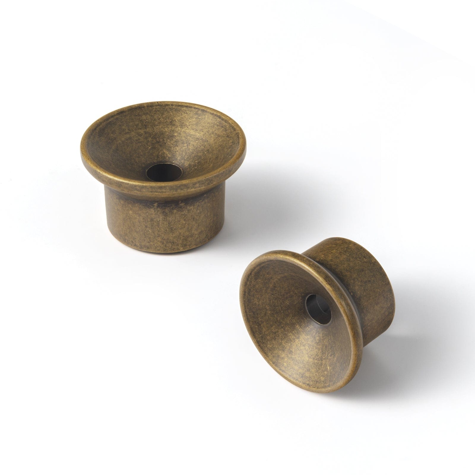 Goo-Ki Fluted Antique Brass Cabinet Pulls Distinctive Shaped Drawer Handle with Groove