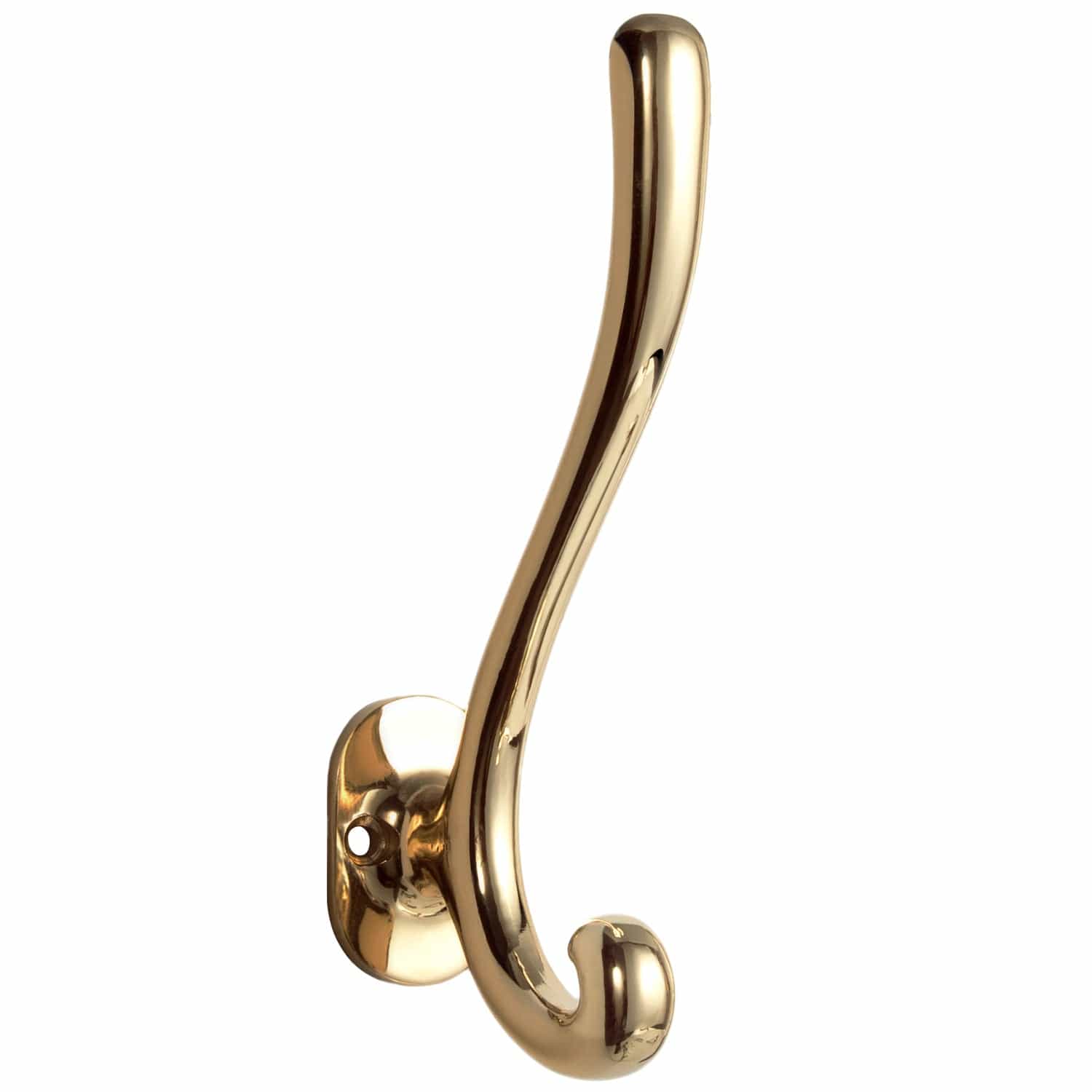 Medieval Clothes Hook American Porch Bedroom Cloakroom Wall Single Hook Polished Gold / 6 Pack