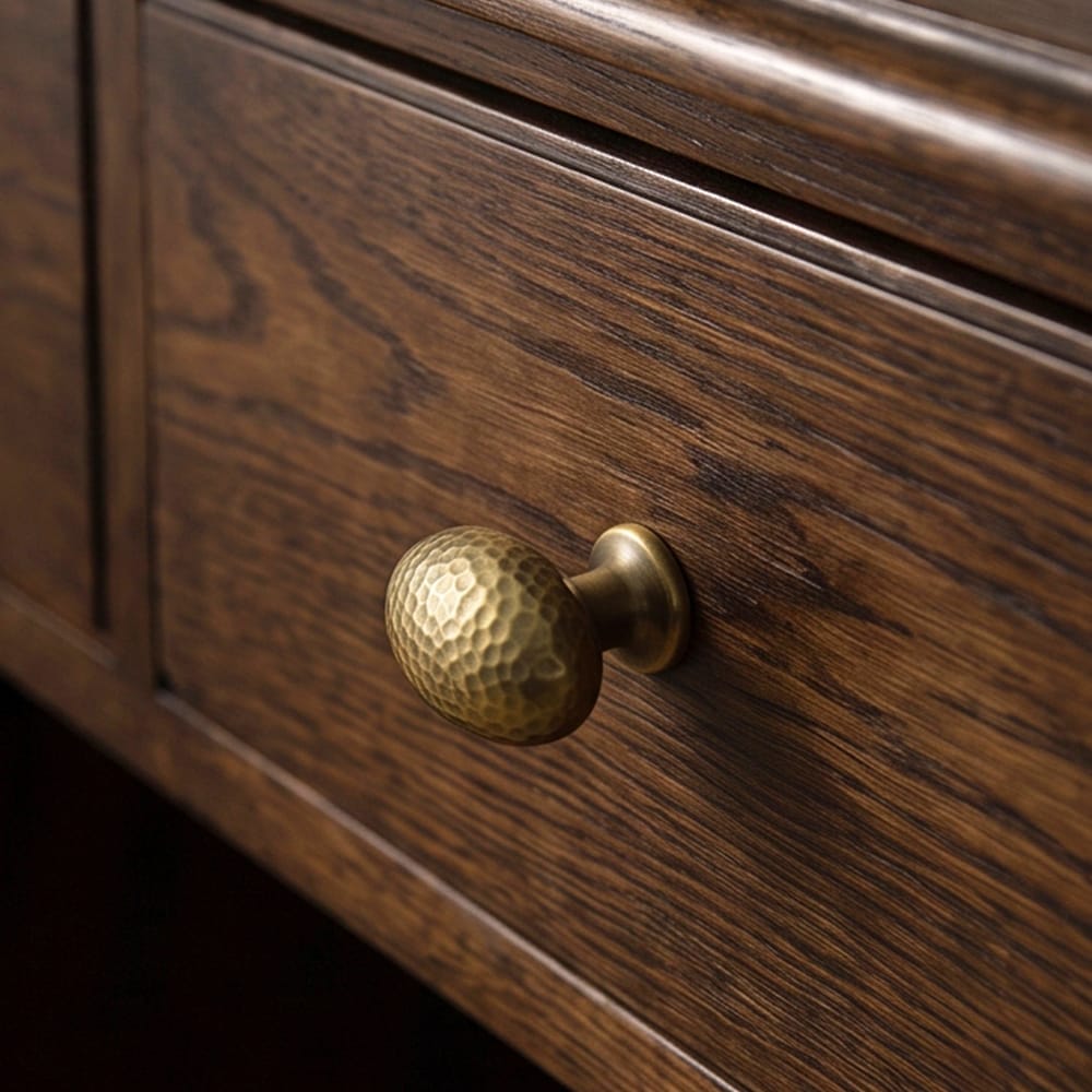 Goo-Ki Hammered Texture Oval Cabinet Knobs, Egg Shaped Solid Zinc Alloy Drawer Furniture Knobs for Kitchen Cabinets