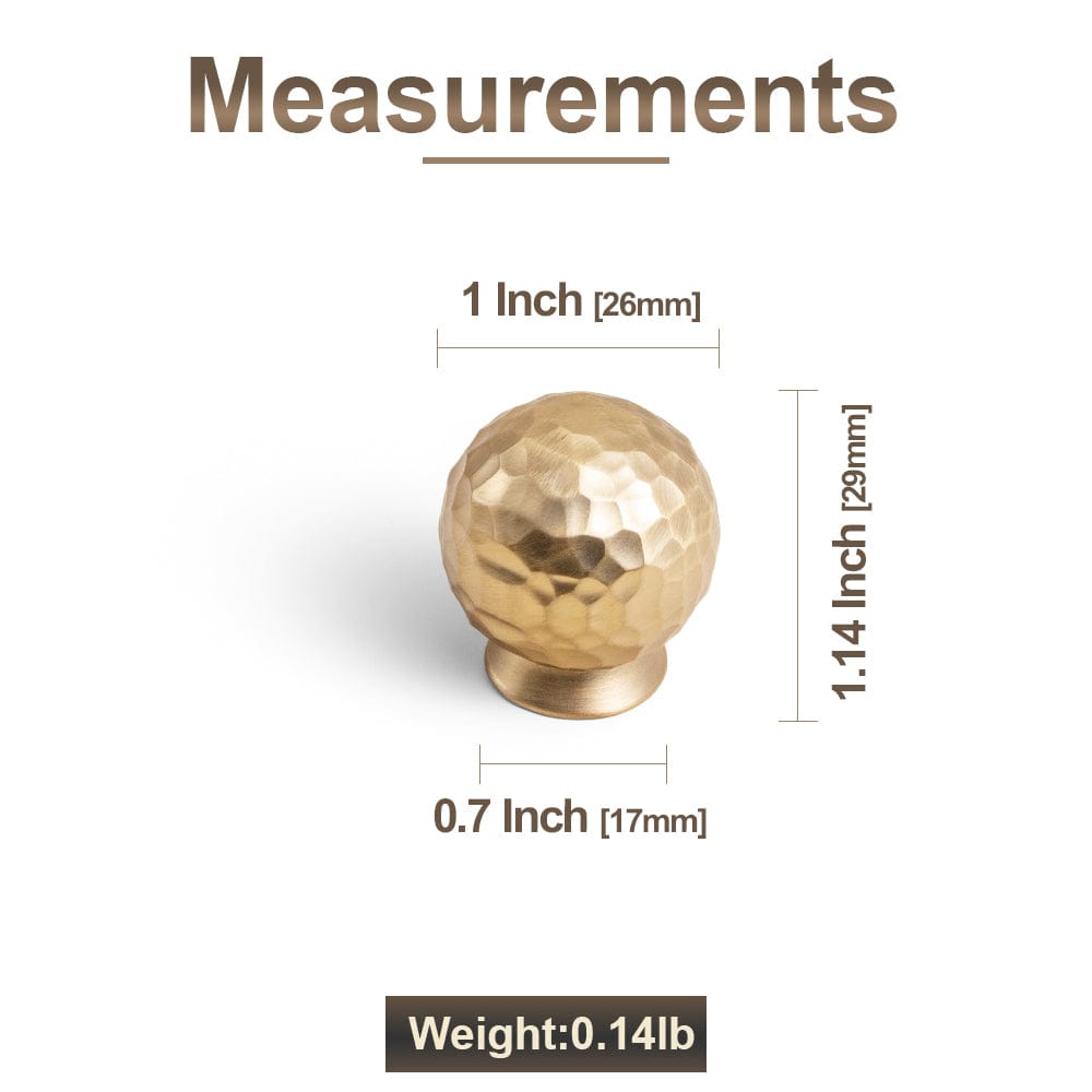 Goo-Ki Hammered Zinc Alloy Cabinet Pulls & Knobs - Textured Hardware for Kitchen Drawers/Cupboards