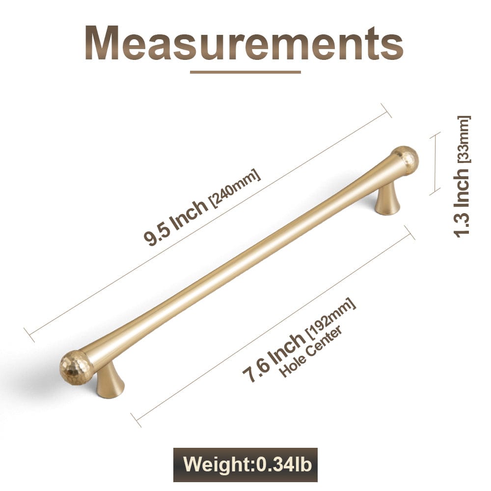 Goo-Ki Hammered Zinc Alloy Cabinet Pulls & Knobs - Textured Hardware for Kitchen Drawers/Cupboards