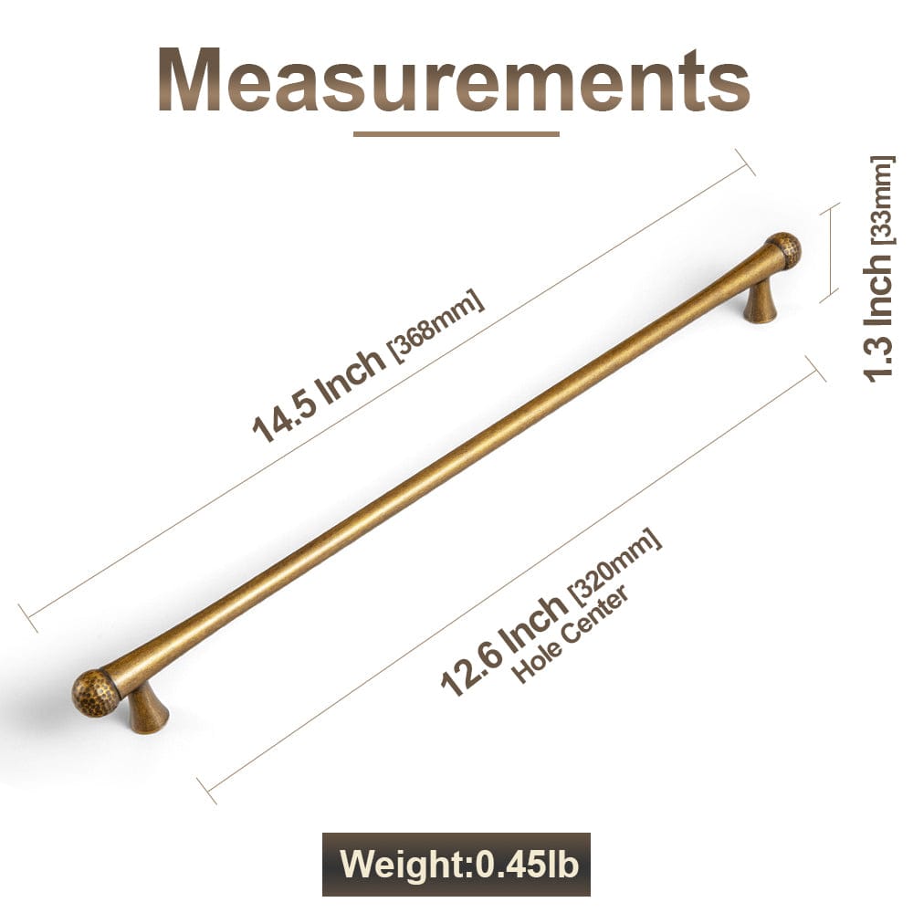 Goo-Ki Hammered Zinc Alloy Cabinet Pulls & Knobs - Textured Hardware for Kitchen Drawers/Cupboards