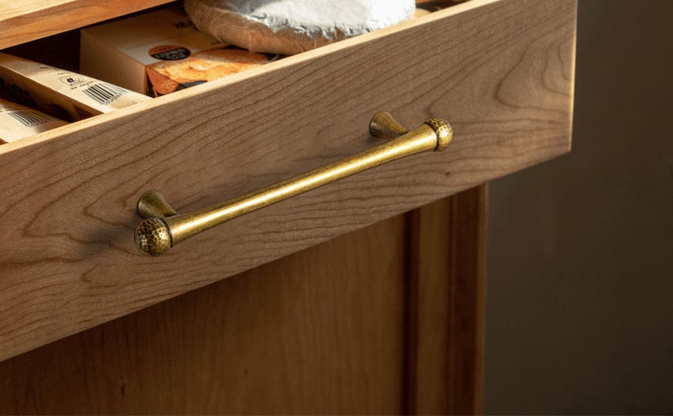 Goo-Ki Hammered Zinc Alloy Cabinet Pulls & Knobs - Textured Hardware for Kitchen Drawers/Cupboards