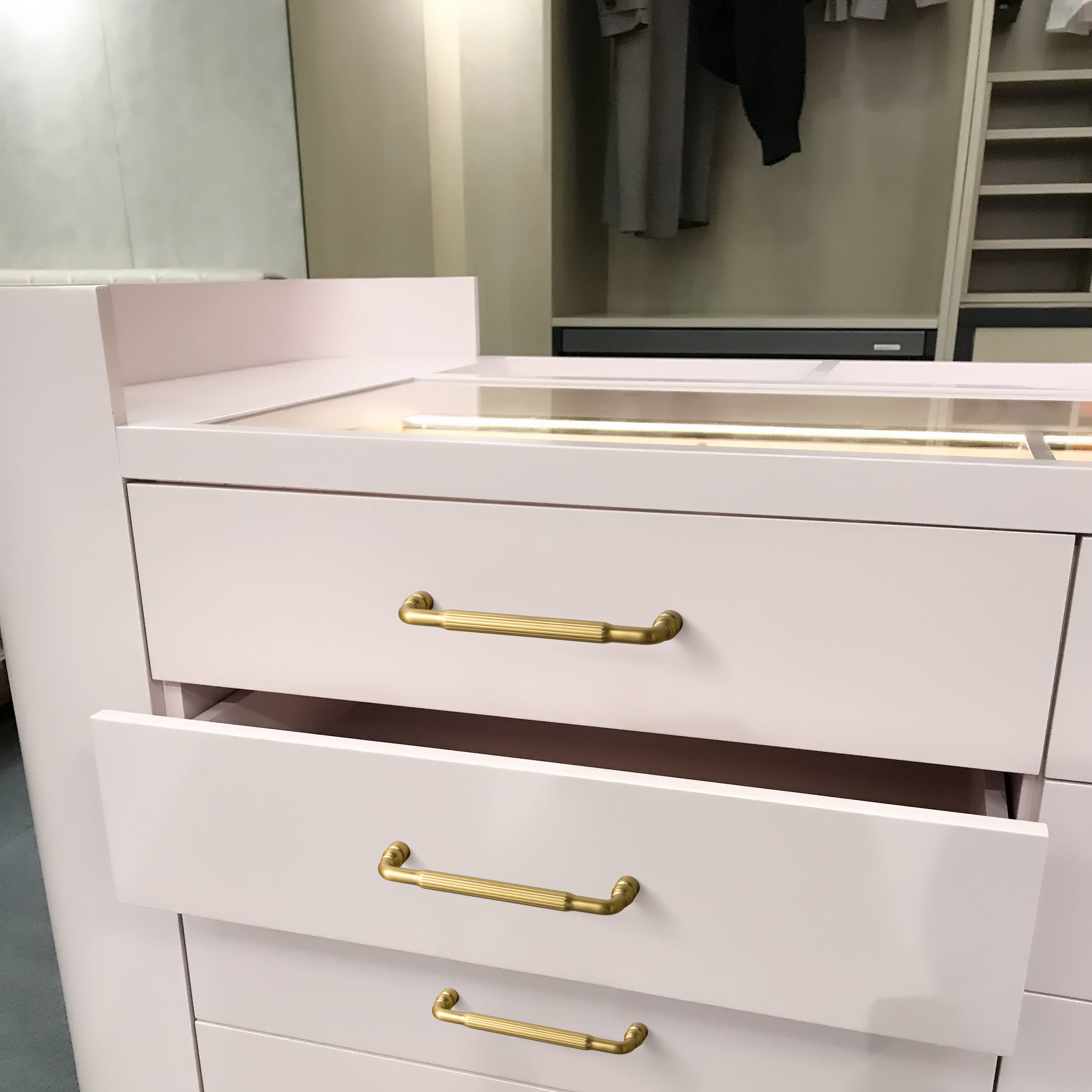 Goo-Ki Industrial Decorative Cabinet Pulls Unique L-shaped Drawer Handles with Textured Grip