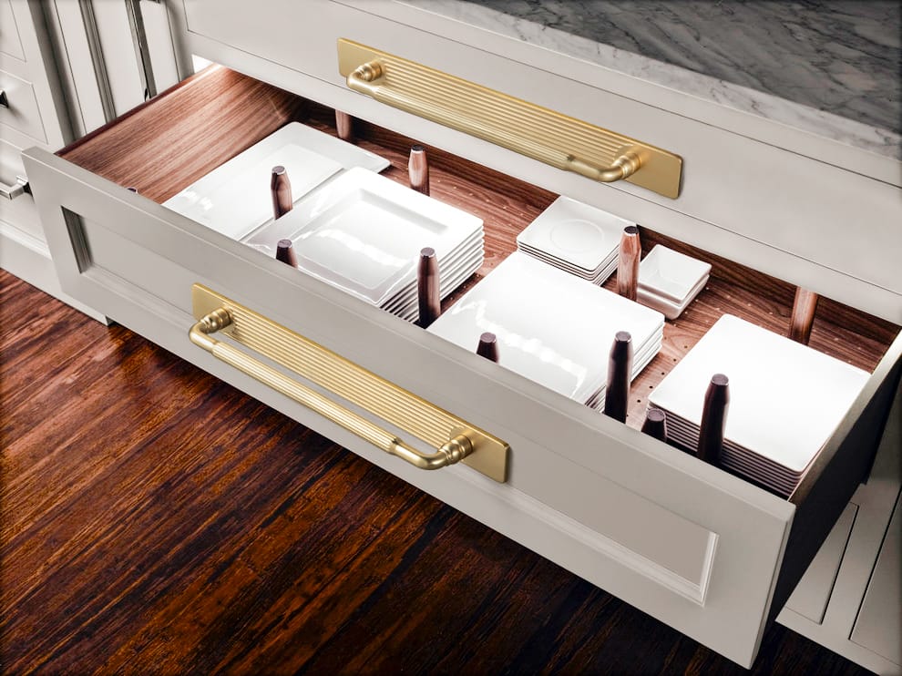 Goo-Ki Industrial Decorative Cabinet Pulls Unique L-shaped Drawer Handles with Textured Grip