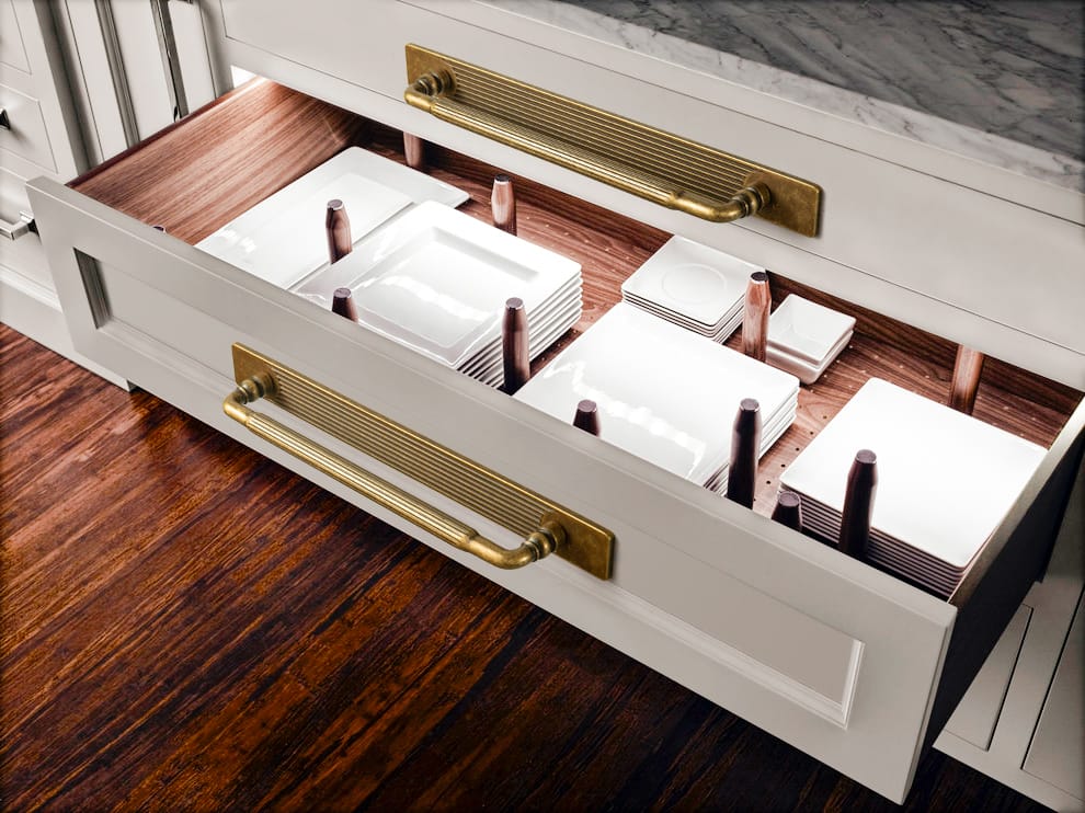 Goo-Ki Industrial Decorative Cabinet Pulls Unique L-shaped Drawer Handles with Textured Grip