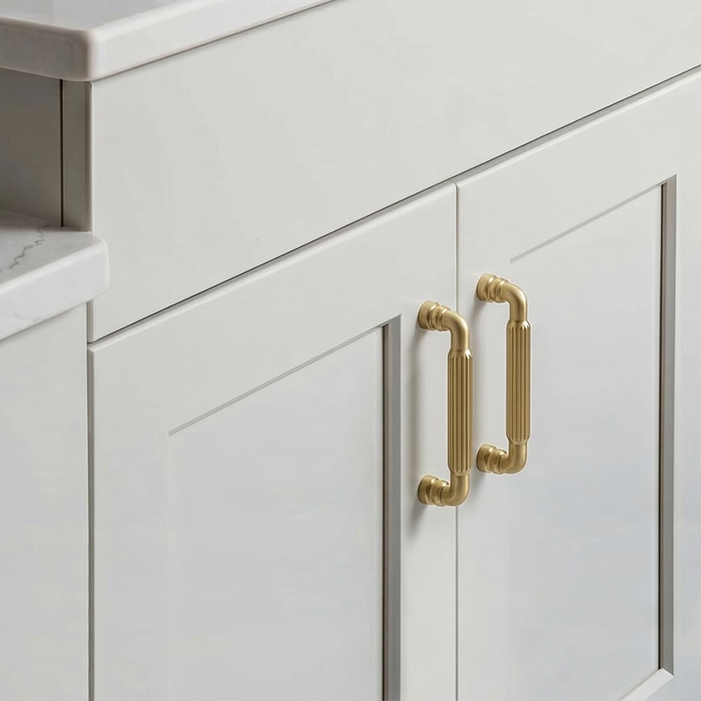 Goo-Ki Industrial Decorative Cabinet Pulls Unique L-shaped Drawer Handles with Textured Grip