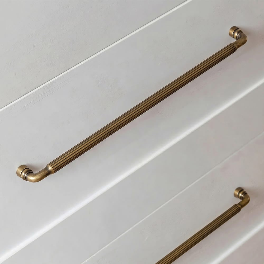 Goo-Ki Industrial Decorative Cabinet Pulls Unique L-shaped Drawer Handles with Textured Grip