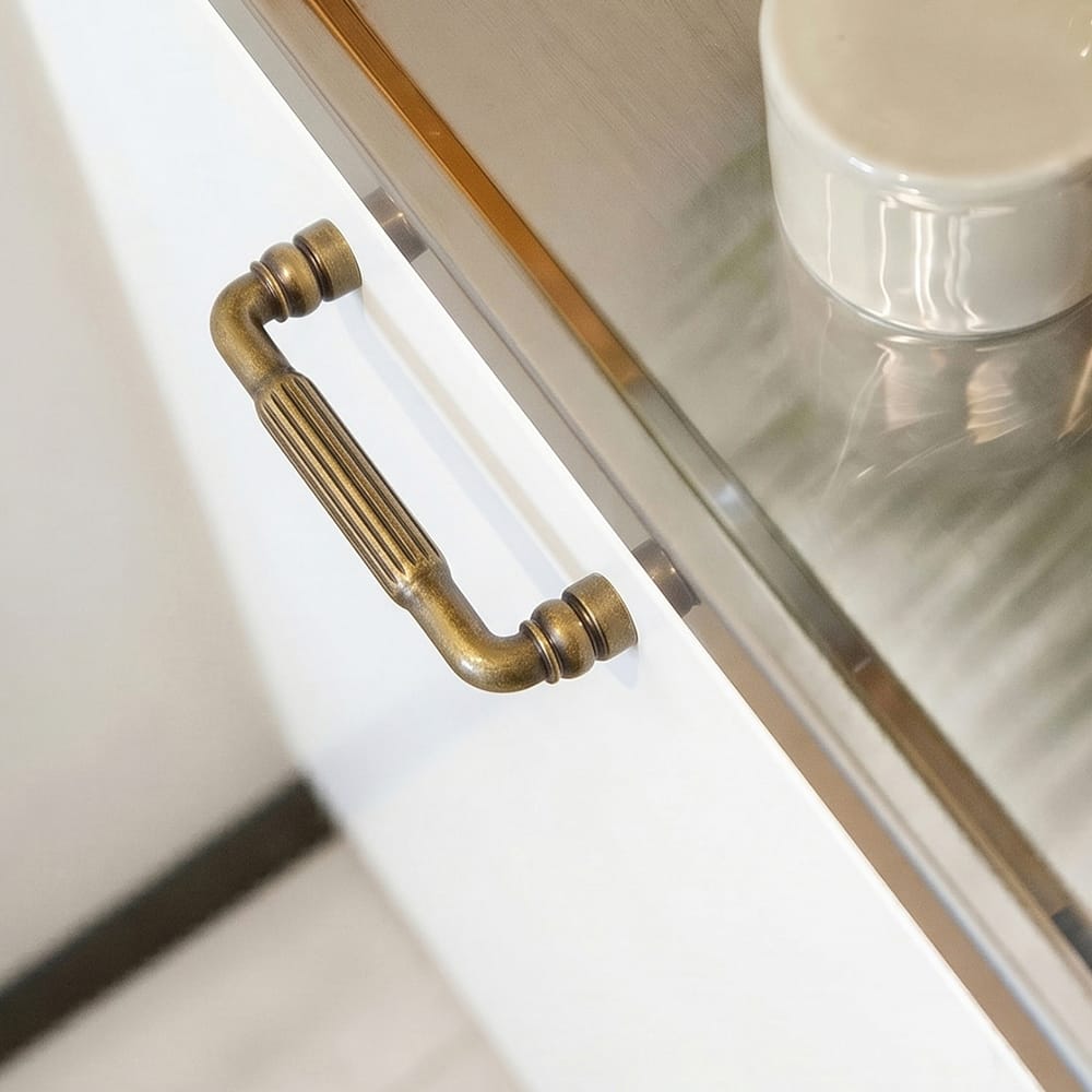 Goo-Ki Industrial Decorative Cabinet Pulls Unique L-shaped Drawer Handles with Textured Grip