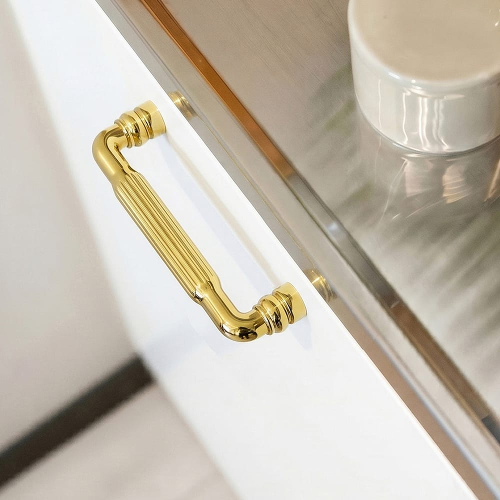 Goo-Ki Industrial Decorative Cabinet Pulls Unique L-shaped Drawer Handles with Textured Grip