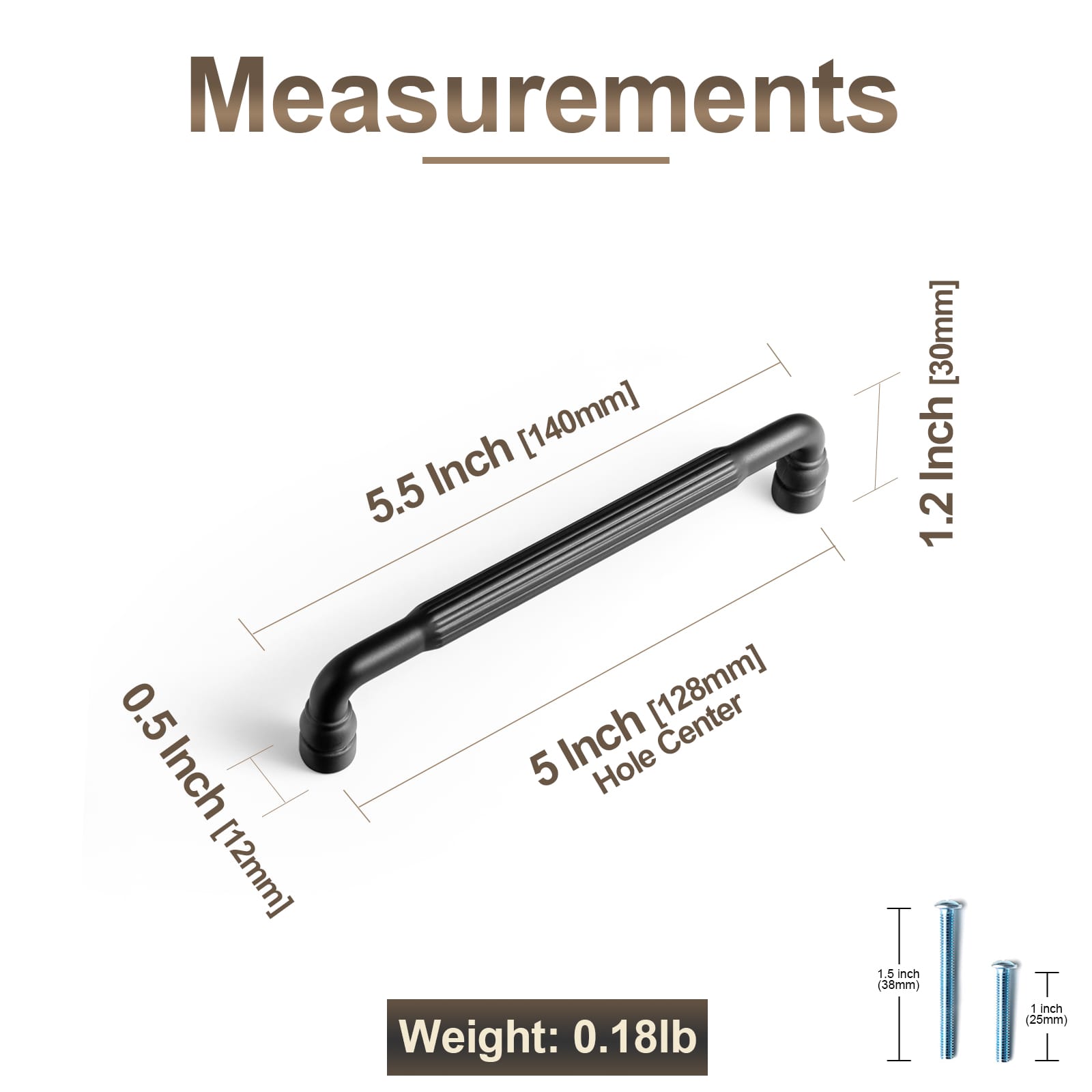 Goo-Ki Industrial Decorative Cabinet Pulls Unique L-shaped Drawer Handles with Textured Grip
