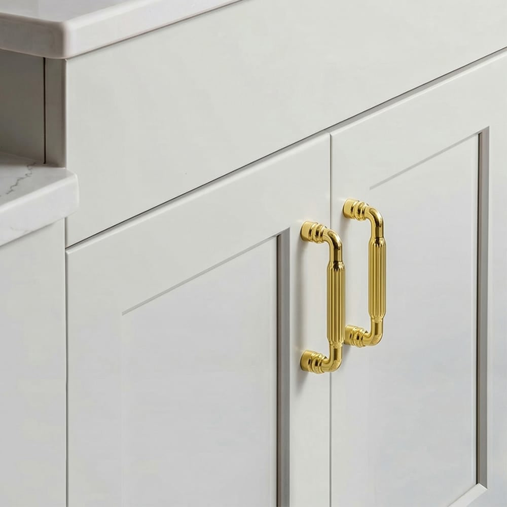 Goo-Ki Industrial Decorative Cabinet Pulls Unique L-shaped Drawer Handles with Textured Grip