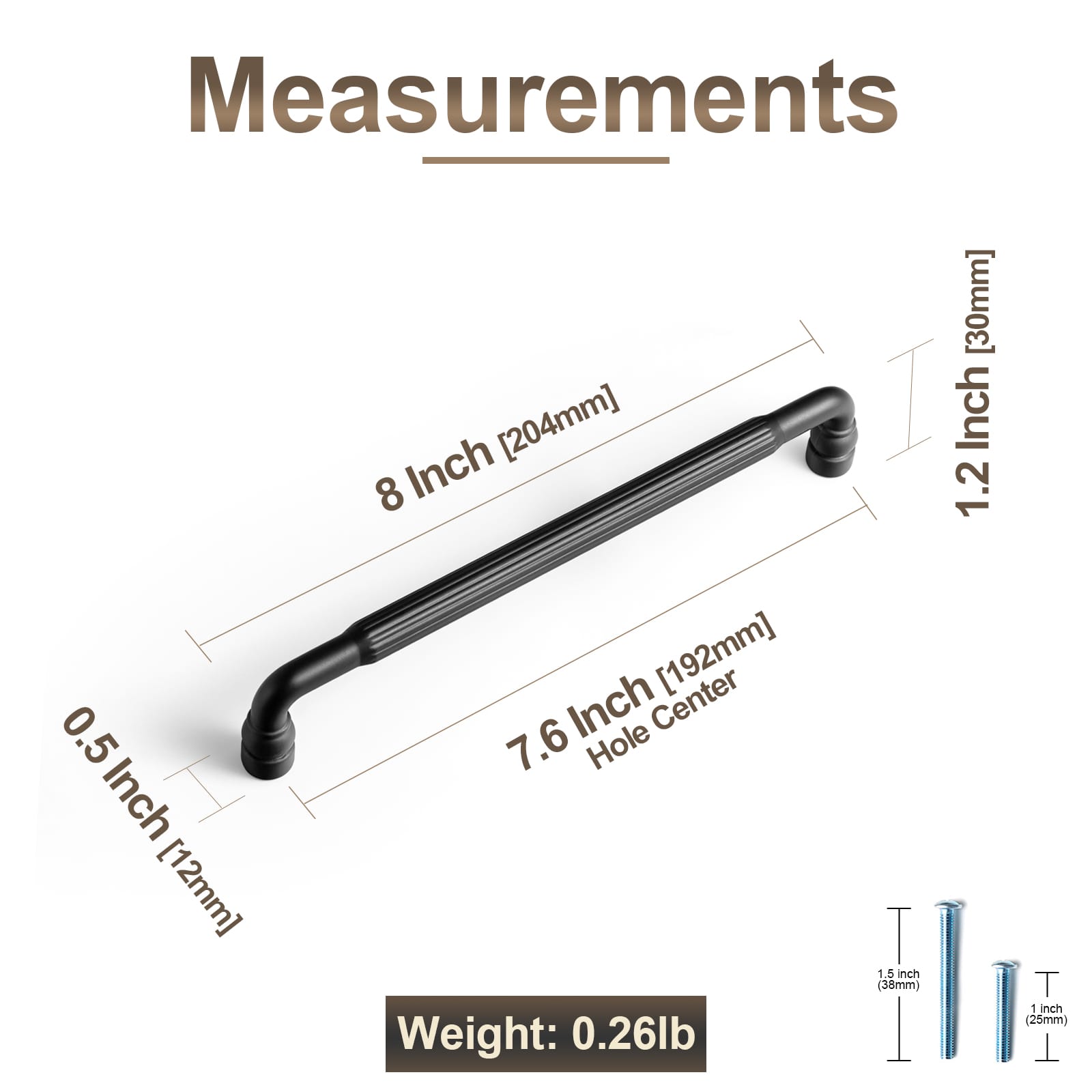 Goo-Ki Industrial Decorative Cabinet Pulls Unique L-shaped Drawer Handles with Textured Grip